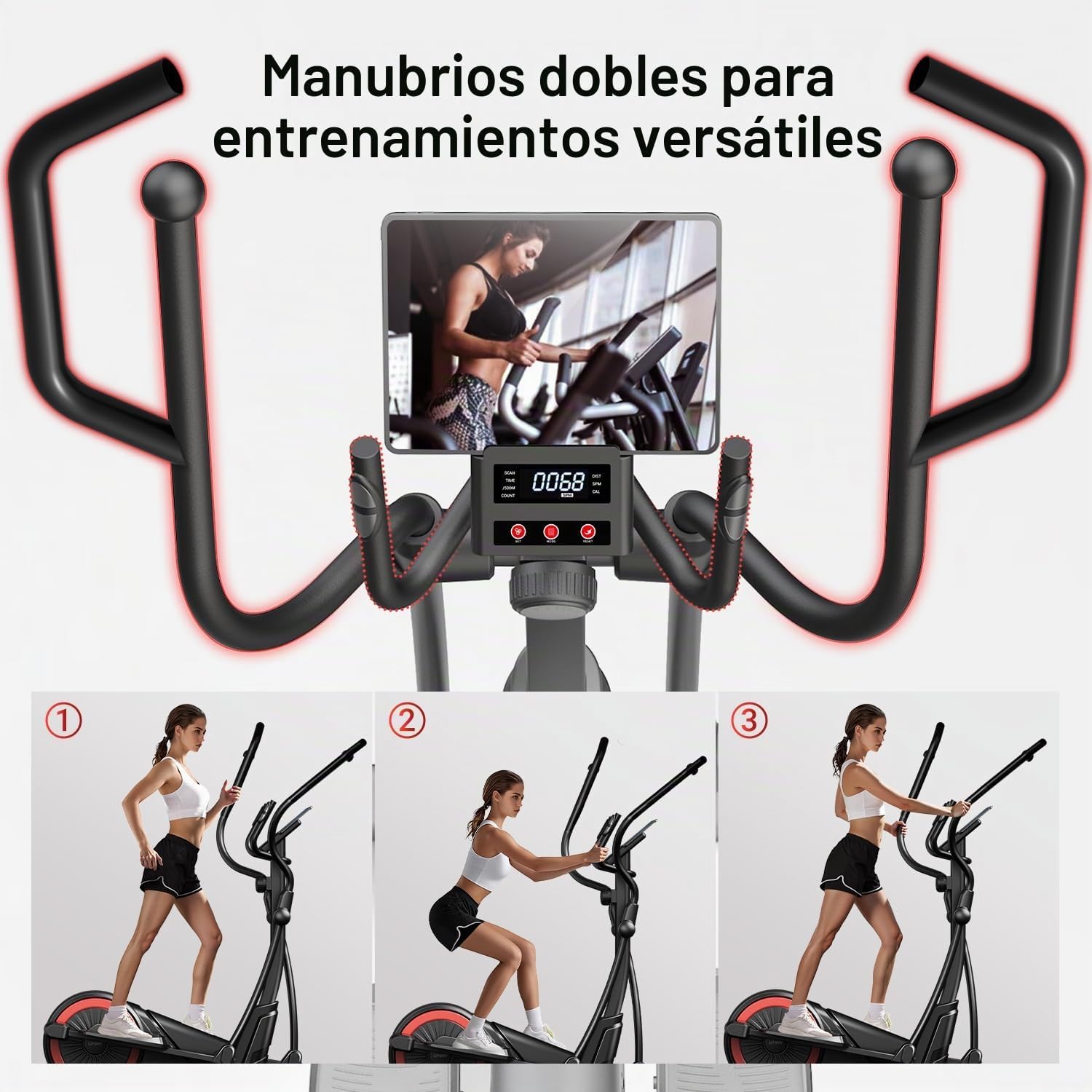 MÁQUINA ELÍPTICA UMAY CON ZANCADA DE 16 PULGADAS Y 8 NIVELES DE RESISTENCIA - 3