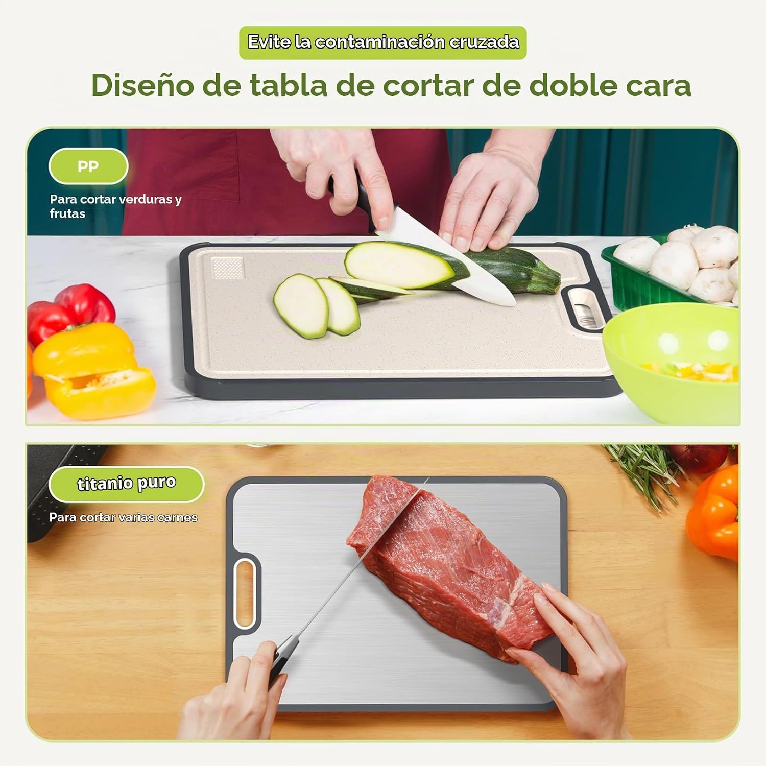 TABLA PARA PICAR SUMZZZ TITANIO DOBLE CARA 16' X 11' - 4