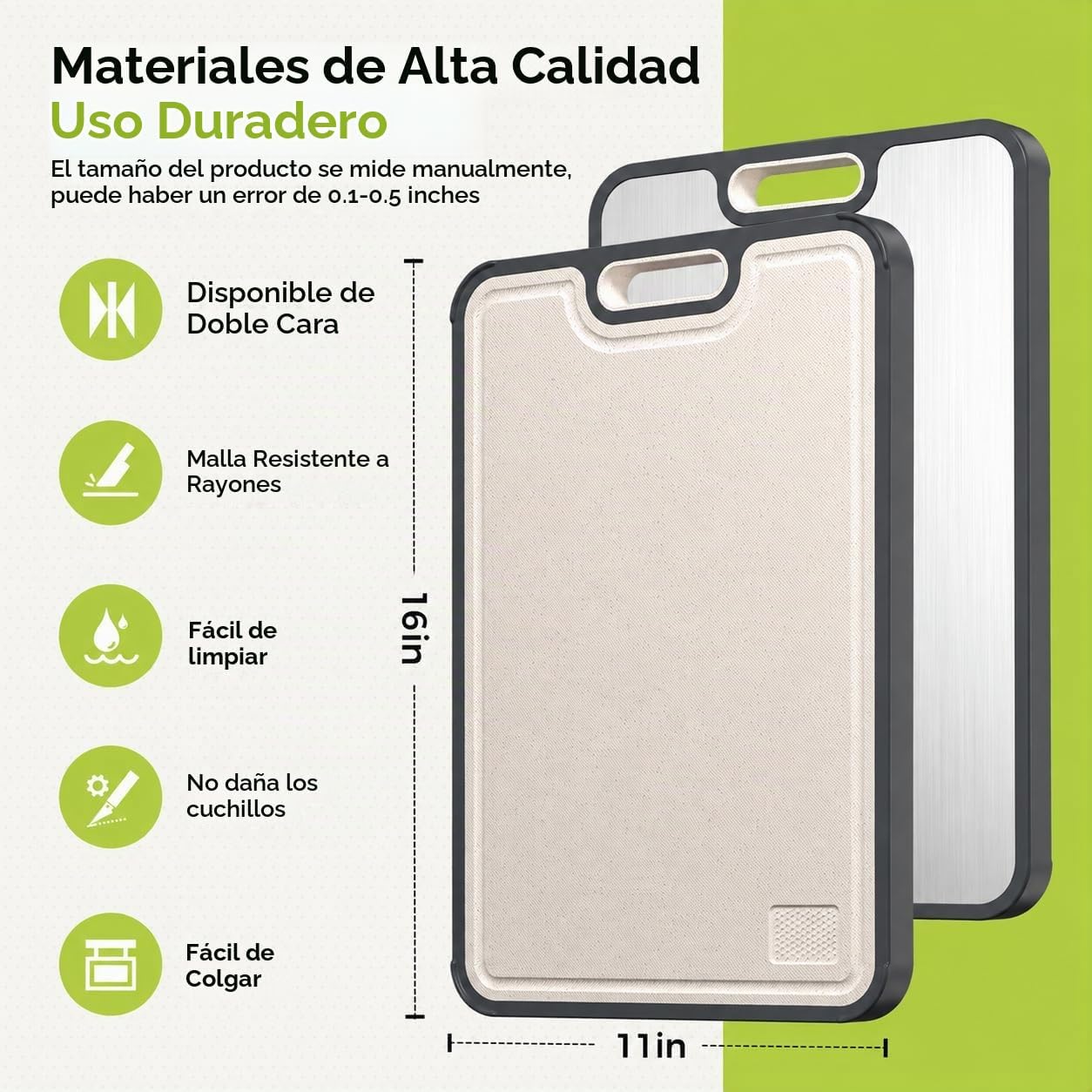 TABLA PARA PICAR SUMZZZ TITANIO DOBLE CARA 16' X 11' - 5