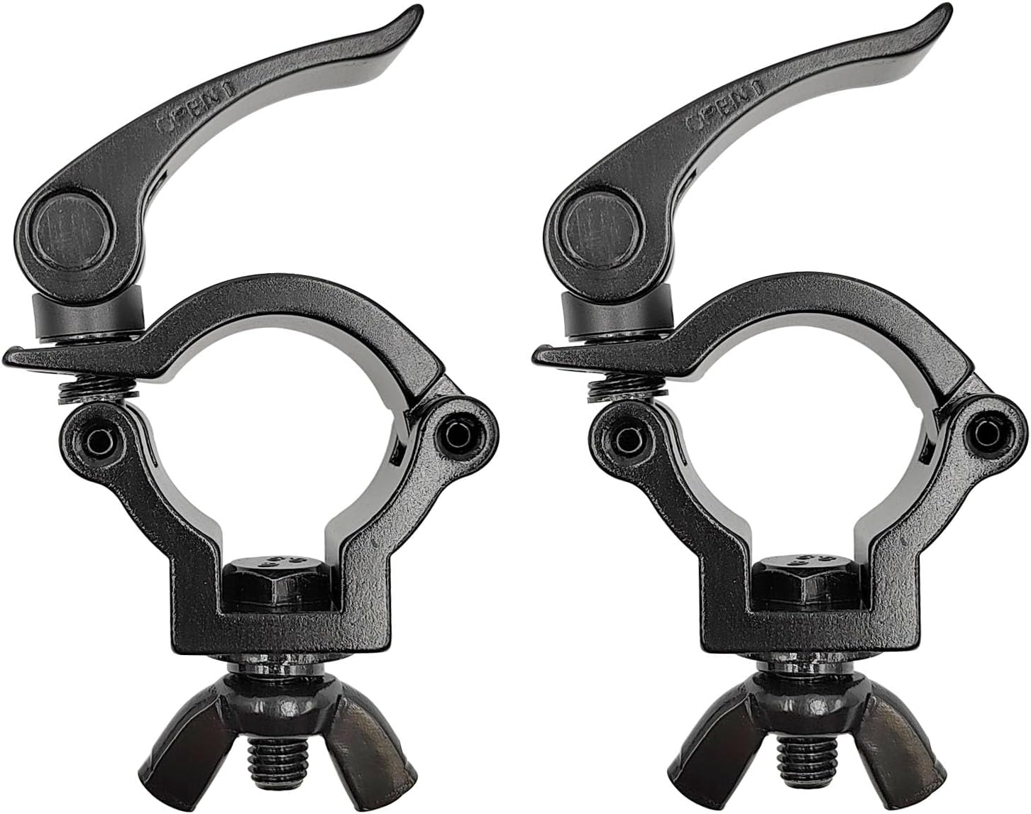 ABRAZADERA DE ILUMINACIÓN DE ESCENARIO 1.5 PULGADAS DEERGO ALUMINIO NEGRO - 1