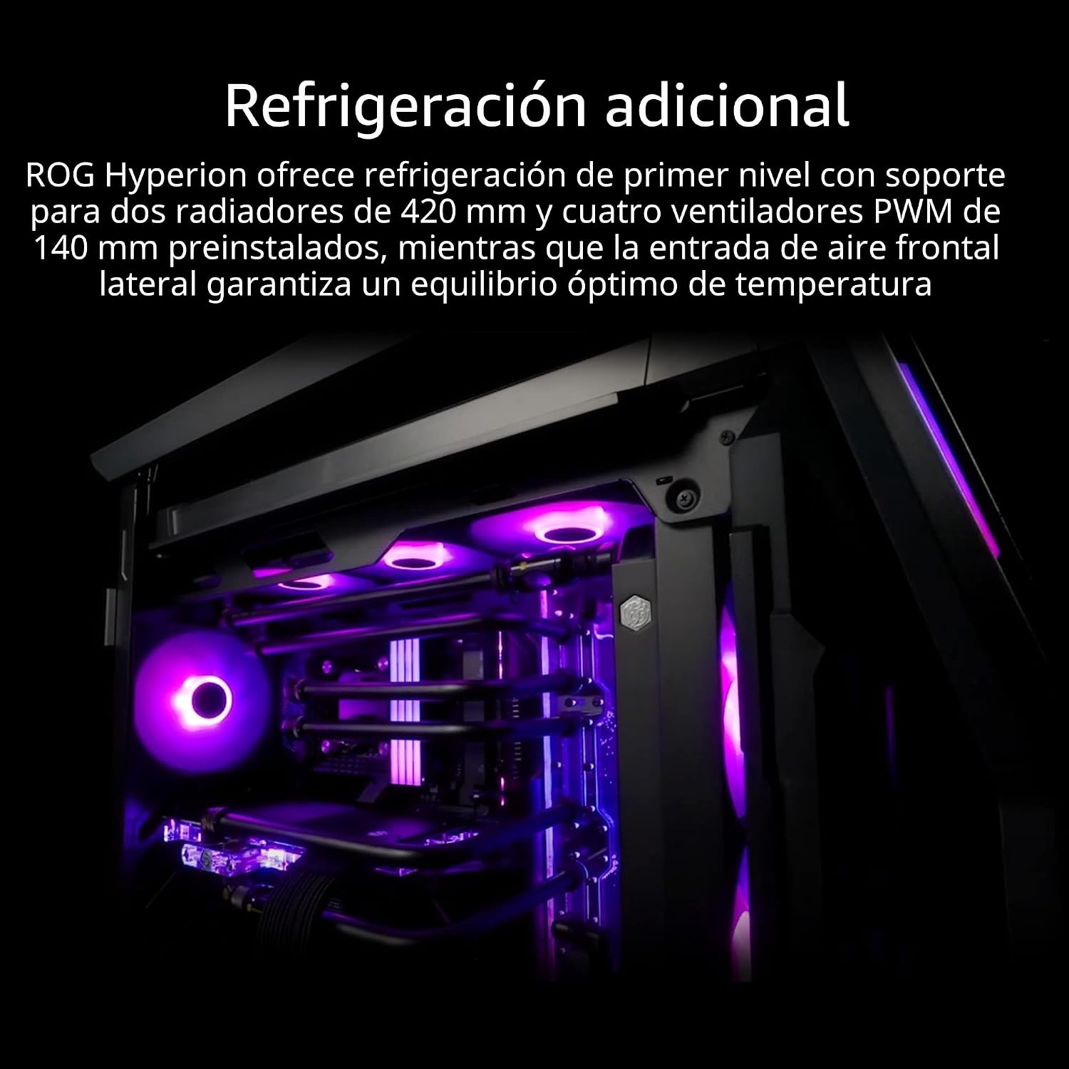 GABINETE ASUS ROG HYPERION GR701 E-ATX FULL-TOWER PARA PC GAMING - 3