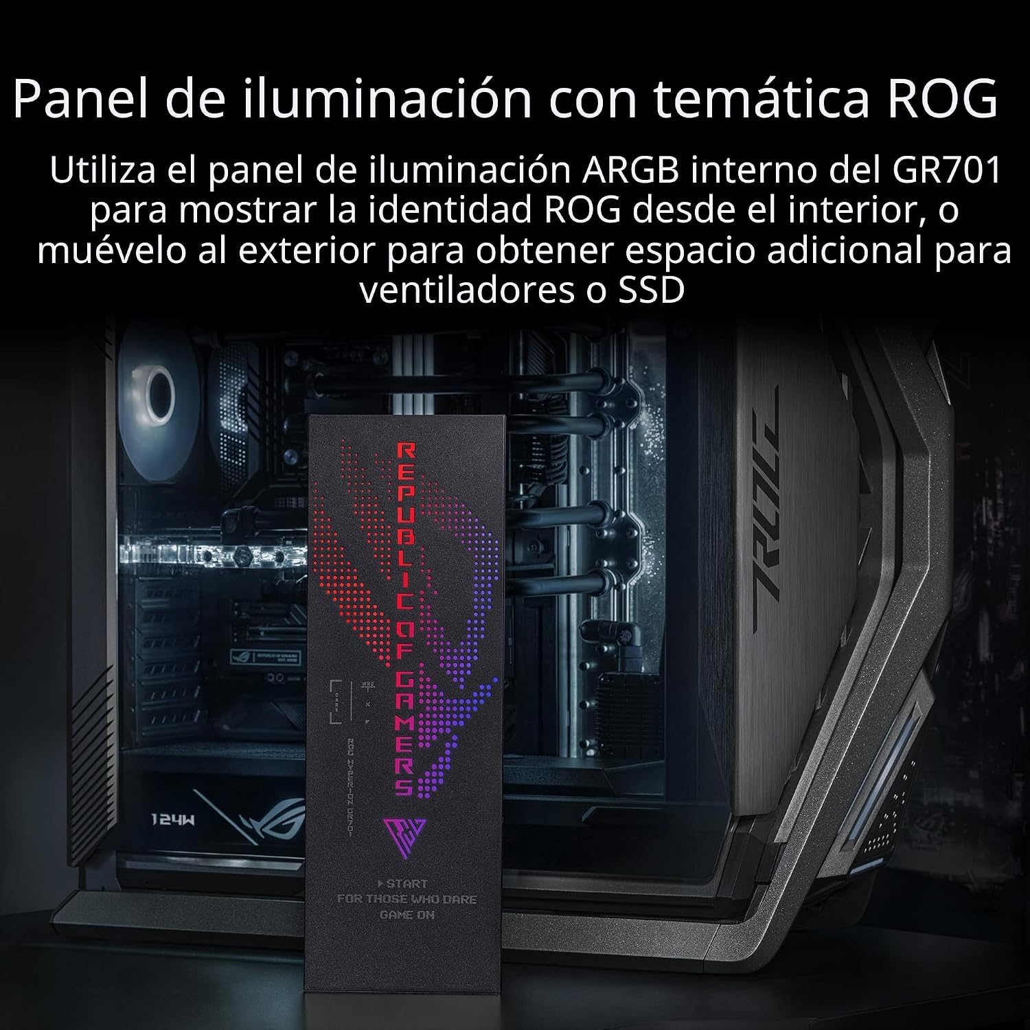 GABINETE ASUS ROG HYPERION GR701 E-ATX FULL-TOWER PARA PC GAMING - 4