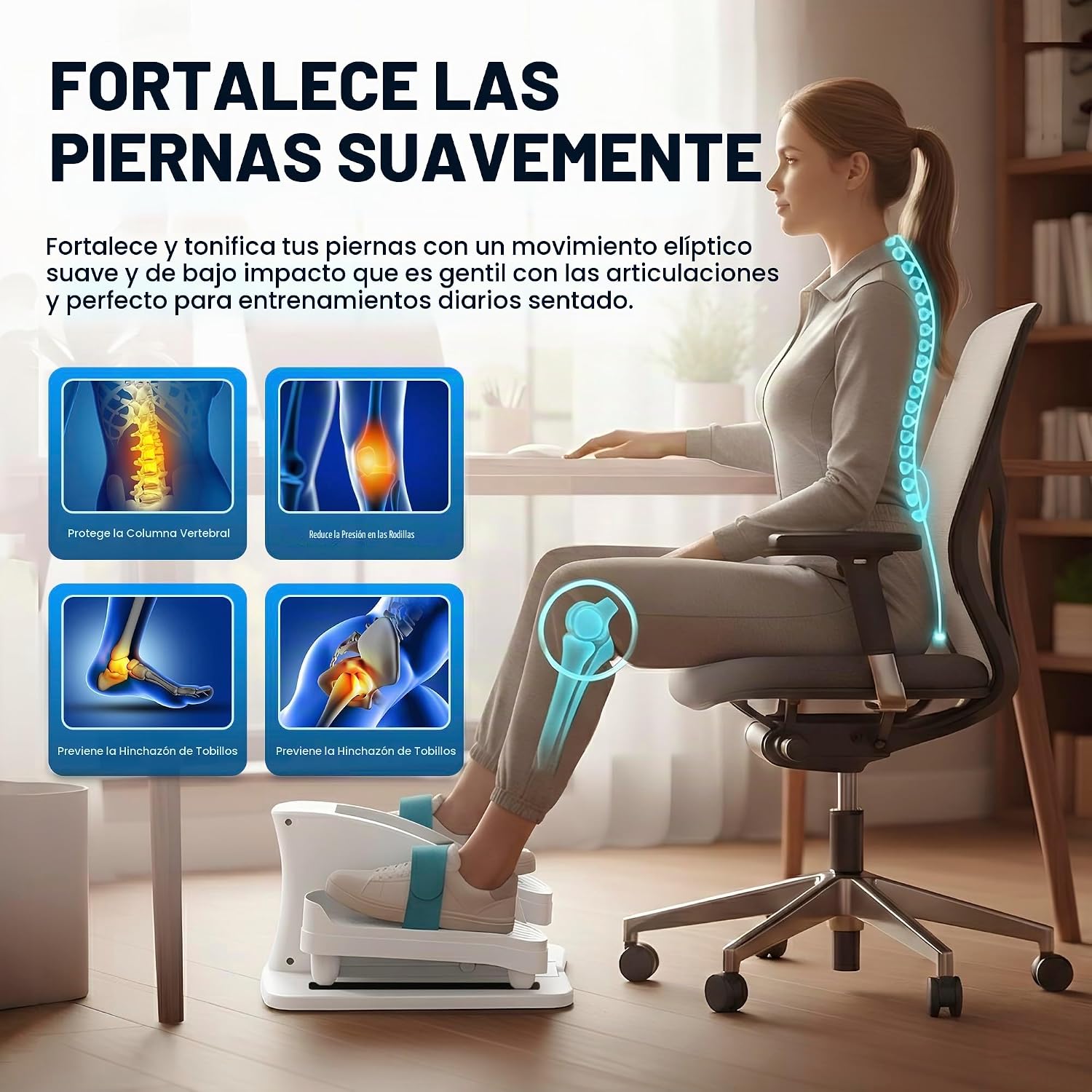 ELÍPTICA DE ESCRITORIO CLUB KEFI CON MOTOR ELÉCTRICO Y CONTROL REMOTO - 4