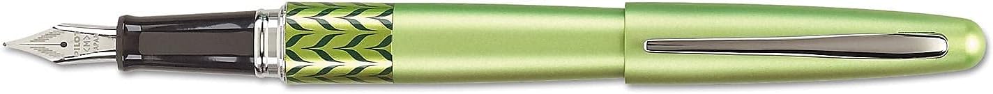 PLUMA FOUNTAIN PILOT MR RETRO POP COLLECTION BARRIL VERDE CON ACENTO MÁRMOL PUNTA FINA - 1