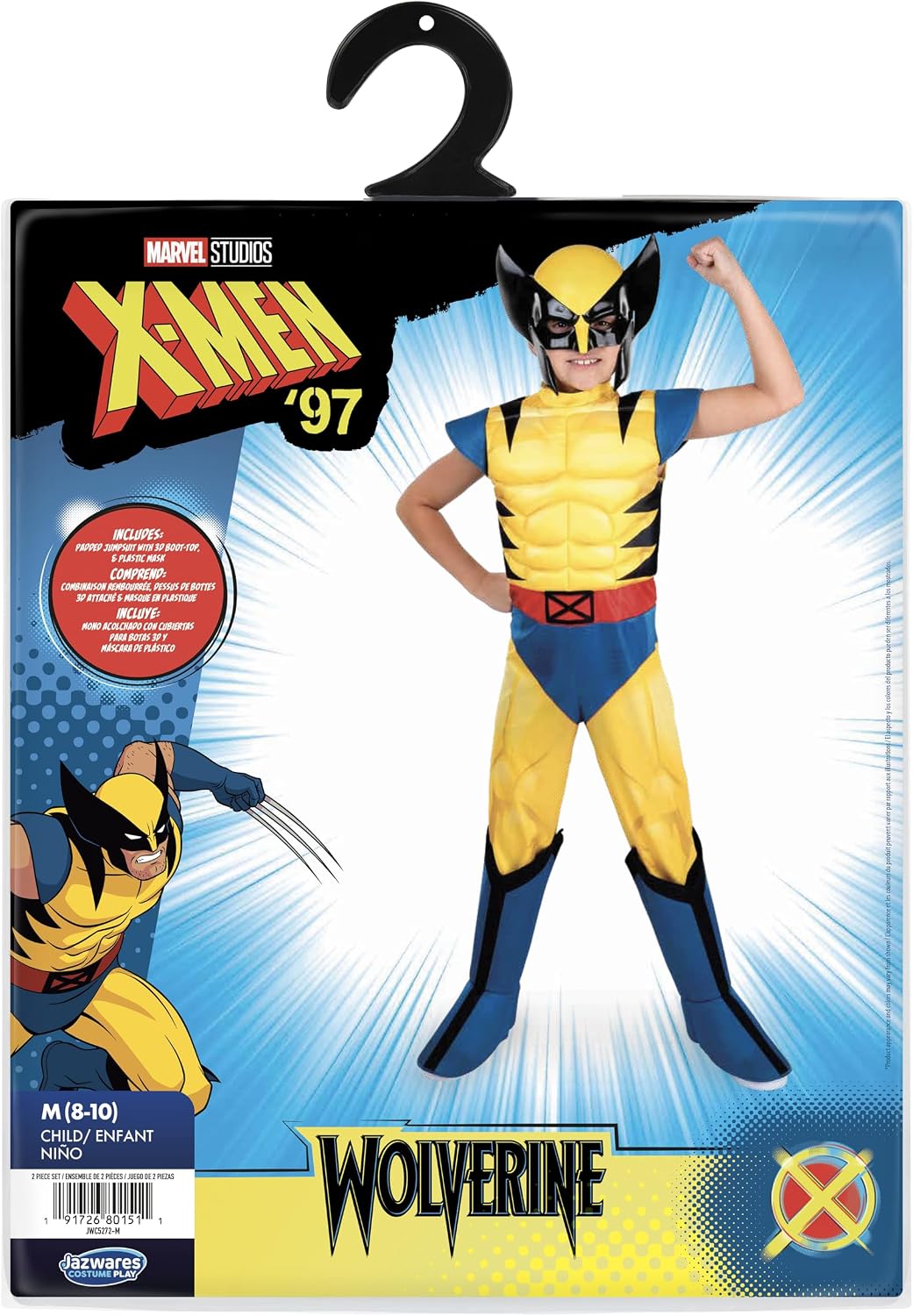 DISFRAZ WOLVERINE MARVEL JUMPSUIT INFANTIL CON MÁSCARA - 2