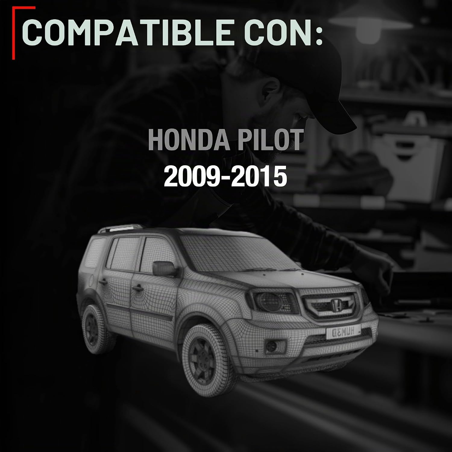 ESPEJO LATERAL DERECHO T1A PARA HONDA PILOT 2009-2015 CON AJUSTE ELÉCTRICO Y CALEFACCIÓN - 5