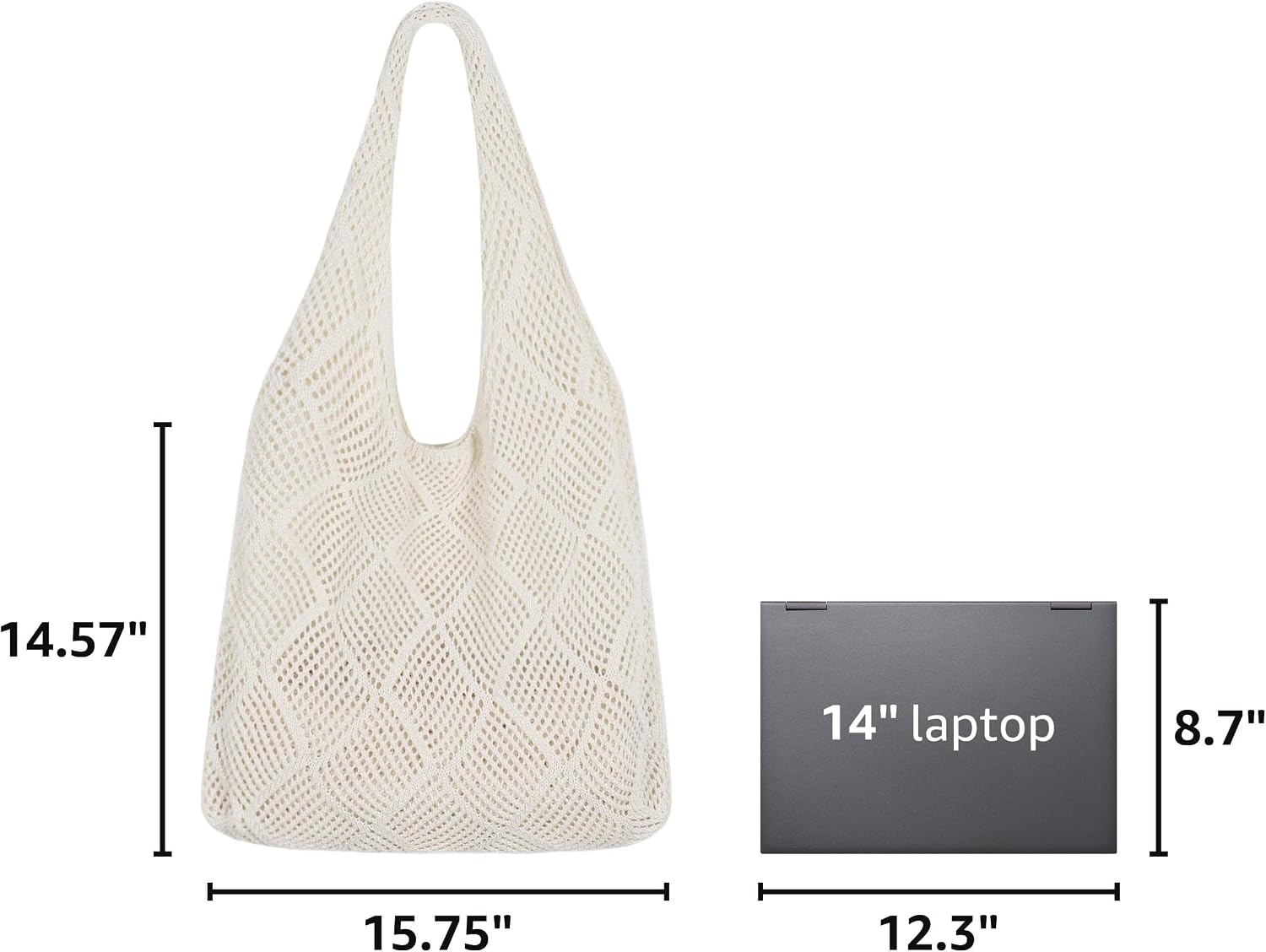 BOLSA TOTE SIGHTOR CROCHET MESH BEACH BAG TEJIDA PARA MUJER - 3