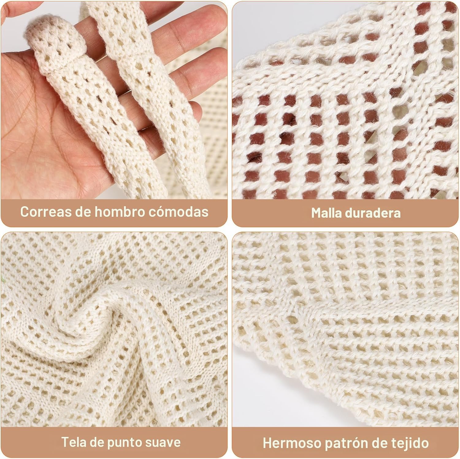 BOLSA TOTE SIGHTOR CROCHET MESH BEACH BAG TEJIDA PARA MUJER - 5