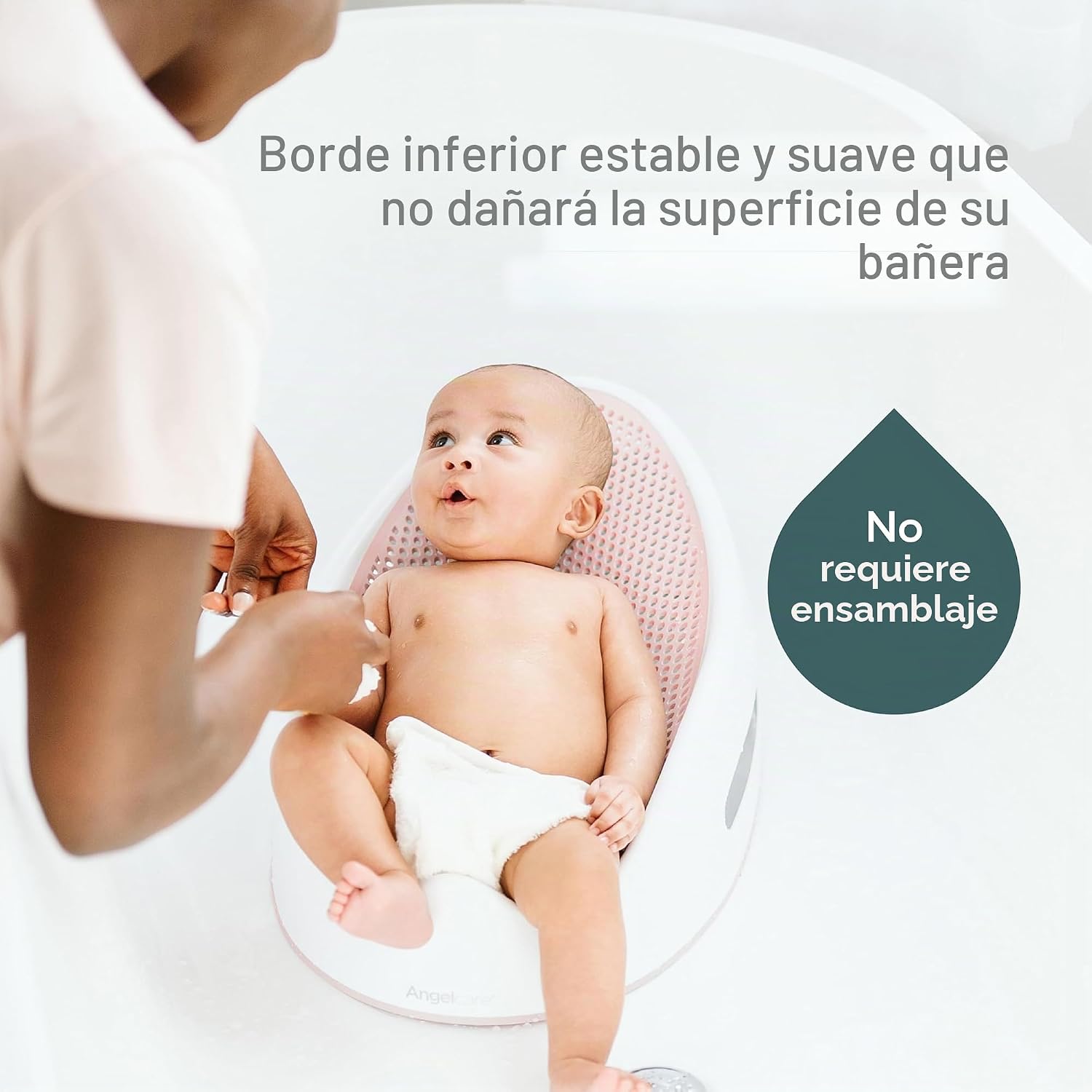 FLOTADOR PARA BAÑO ANGELCARE SOFT-TOUCH CON RINSER, ROSA - 4