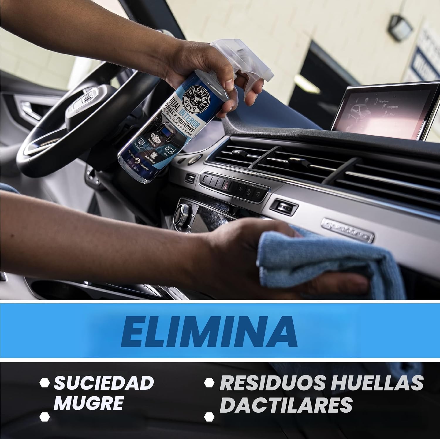 LIMPIADOR Y PROTECTOR DE INTERIORES CHEMICAL GUYS TOTAL INTERIOR CAR CLEANER Y PROTECTANT 16 OZ PACK DE 2 - 5