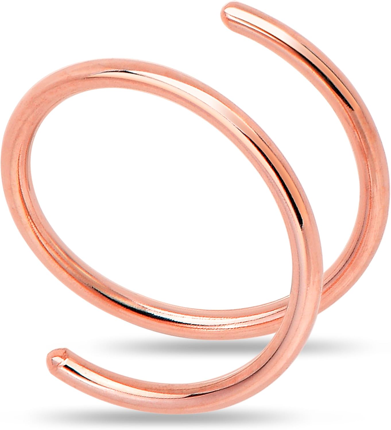 PIERCING NASAL DOBLE ARO BODY CANDY ORO SÓLIDO 14K - 1