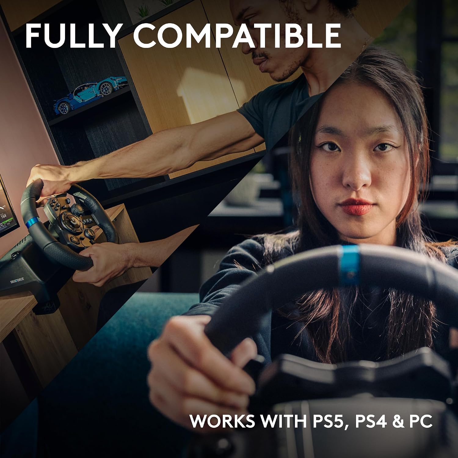 VOLANTE LOGITECH G923 RACING WHEEL CON PEDALES PARA PLAYSTATION 5, PS4 Y PC - 4