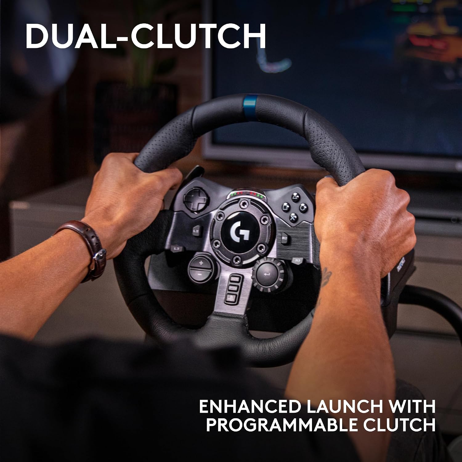 VOLANTE LOGITECH G923 RACING WHEEL CON PEDALES PARA PLAYSTATION 5, PS4 Y PC - 5