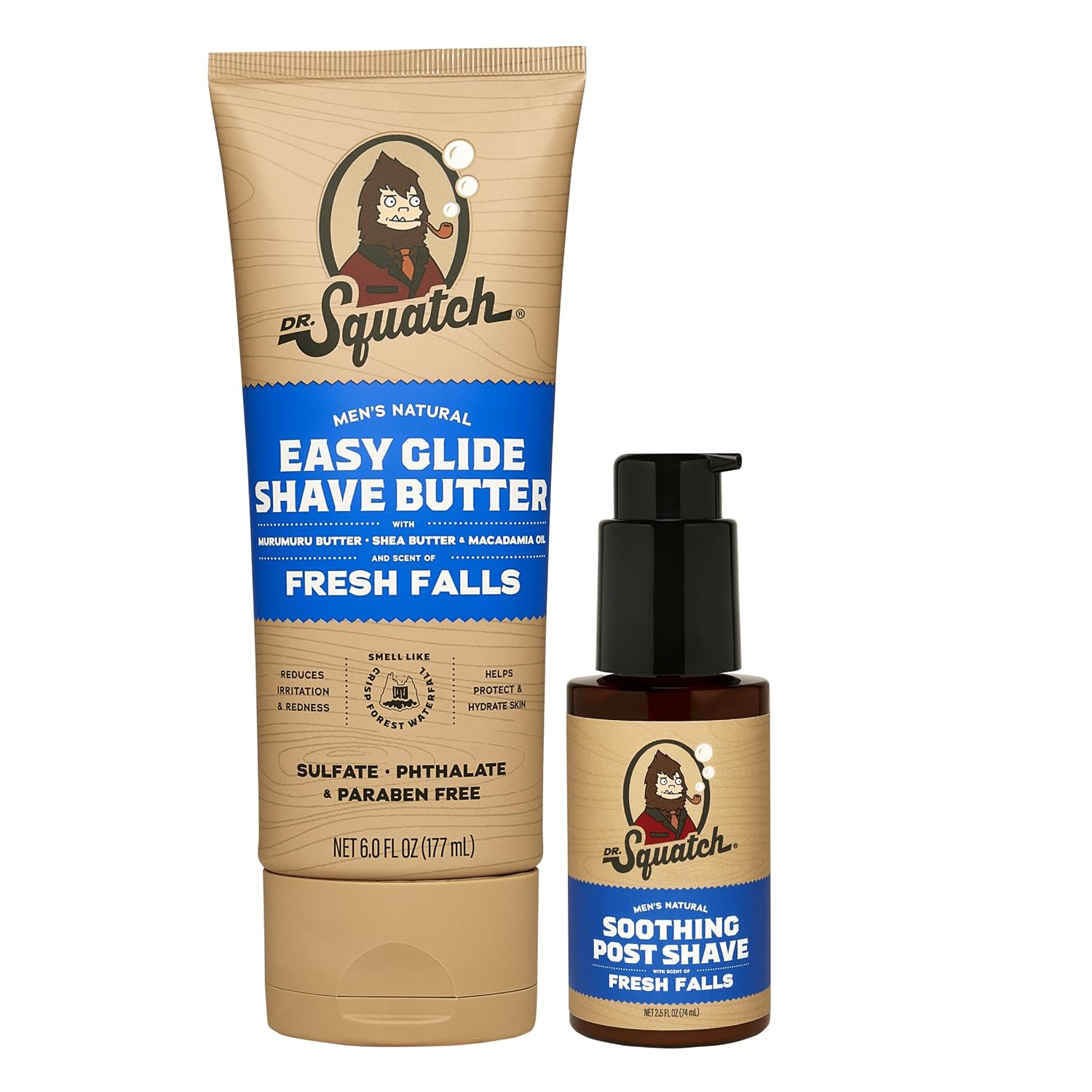 KIT DE AFEITADO DR. SQUATCH MANTEQUILLA Y POST-AFEITADO FRESH FALLS 2 PIEZAS - 1