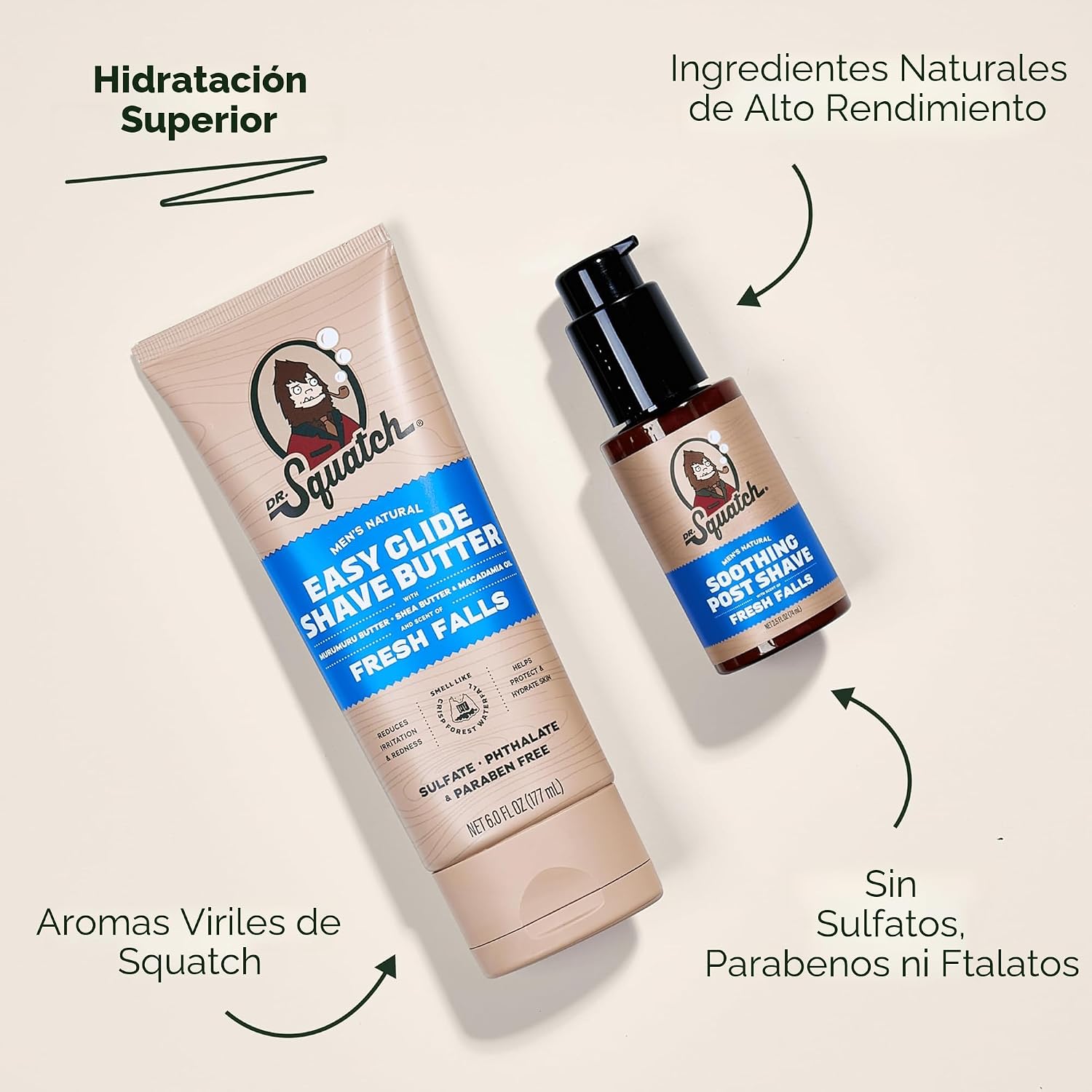 KIT DE AFEITADO DR. SQUATCH MANTEQUILLA Y POST-AFEITADO FRESH FALLS 2 PIEZAS - 2