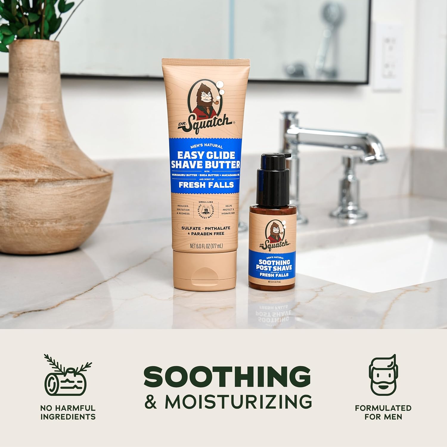 KIT DE AFEITADO DR. SQUATCH MANTEQUILLA Y POST-AFEITADO FRESH FALLS 2 PIEZAS - 3