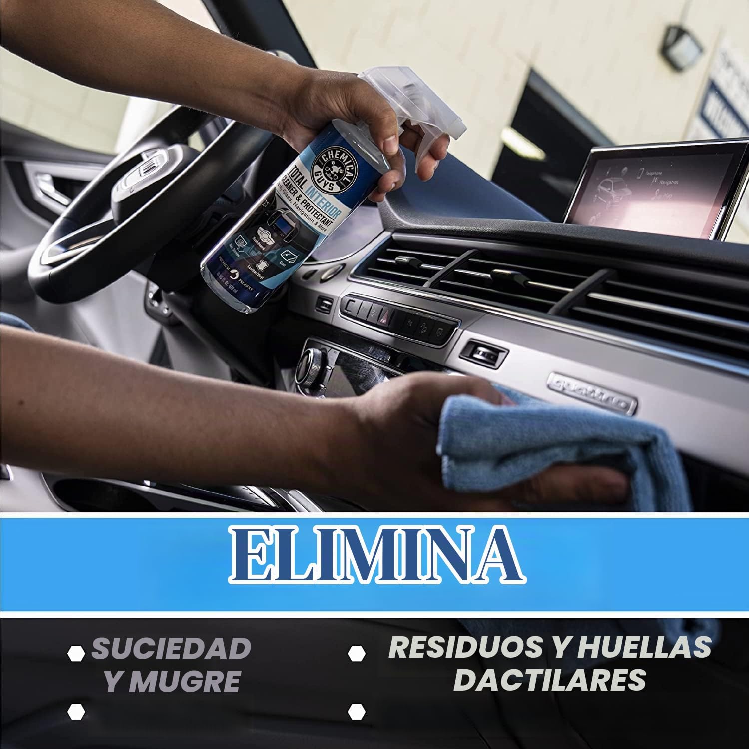 LIMPIADOR Y PROTECTOR DE INTERIORES CHEMICAL GUYS TOTAL INTERIOR CLEANER Y PROTECTANT 64 OZ - 4