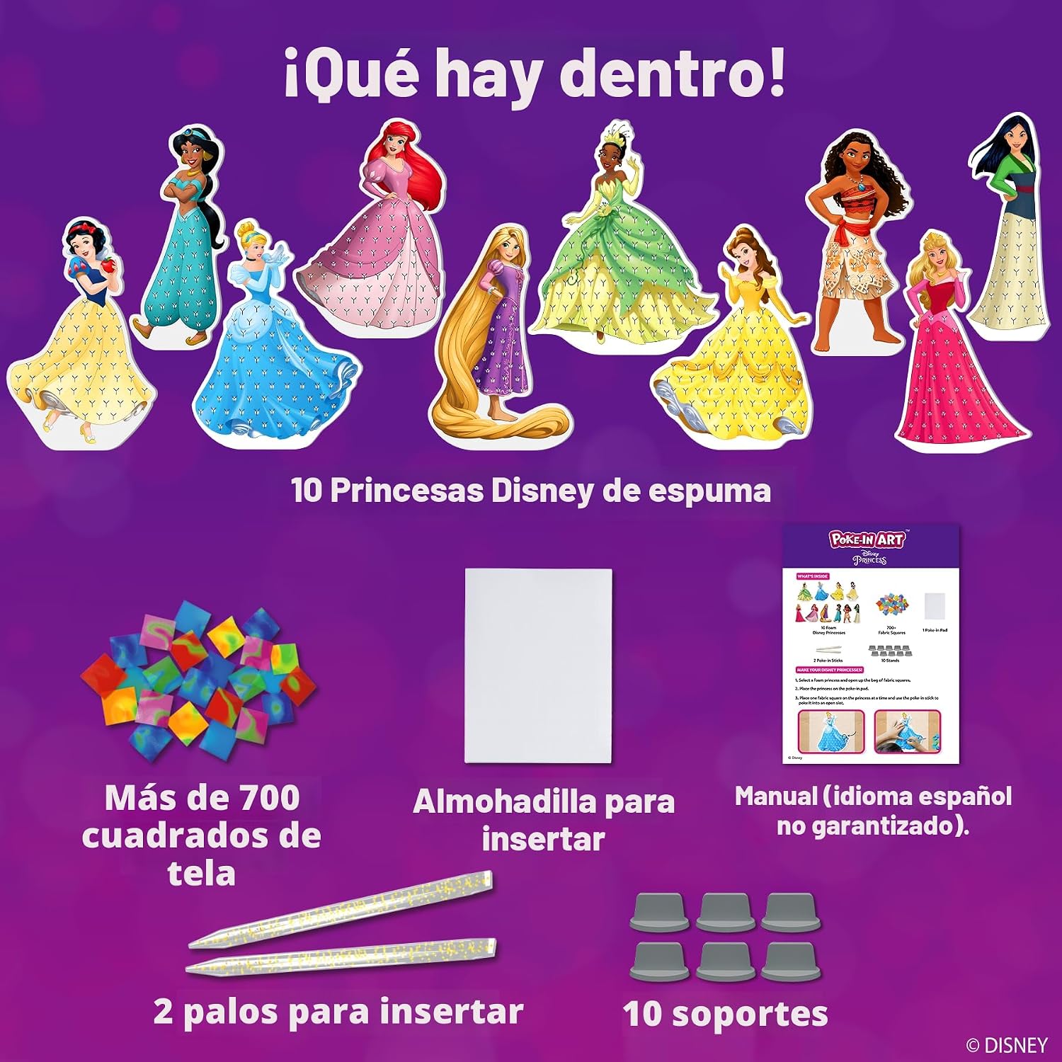 KIT DE ARTE SKILLMATICS POKE-IN ART DISNEY PRINCESAS - 3