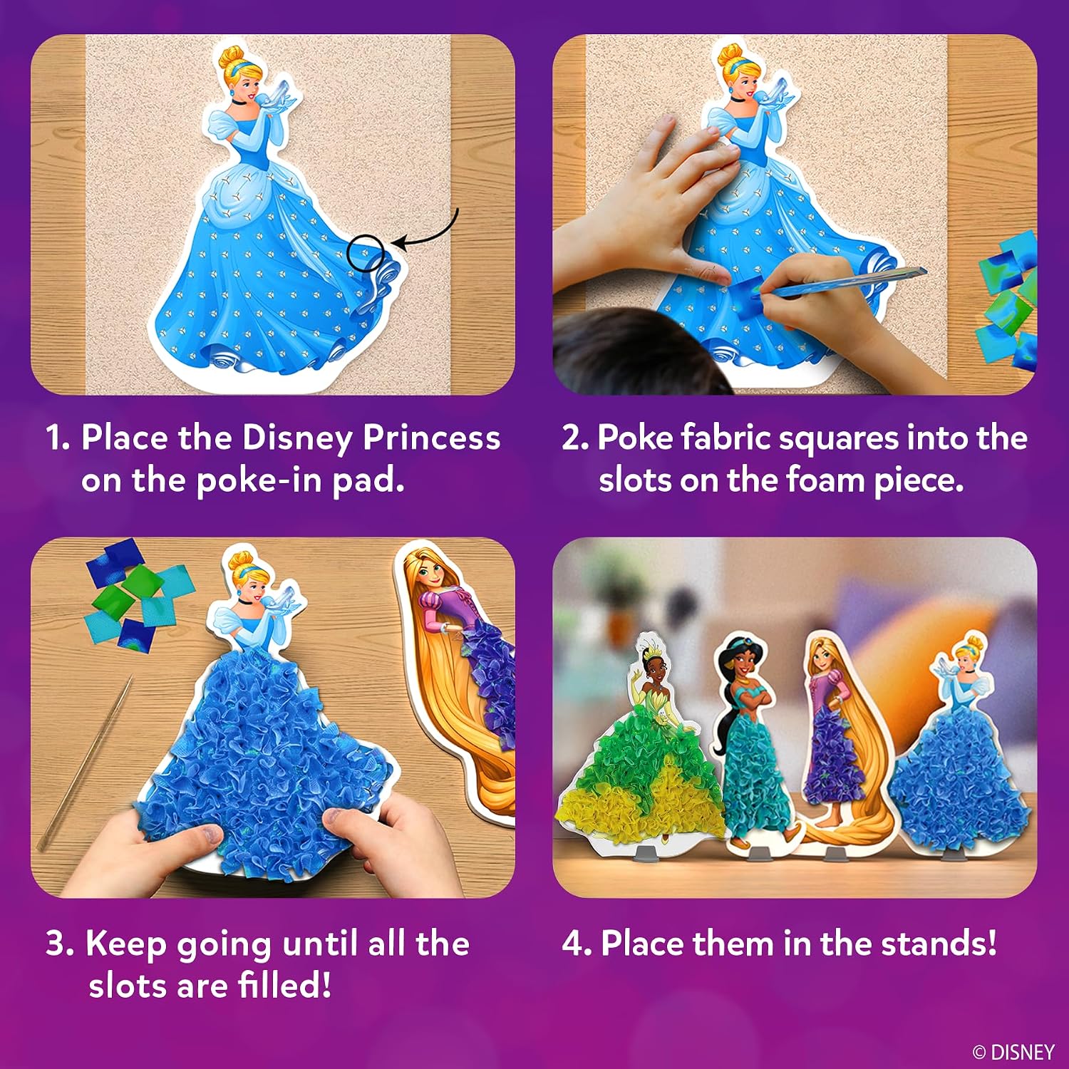 KIT DE ARTE SKILLMATICS POKE-IN ART DISNEY PRINCESAS - 4