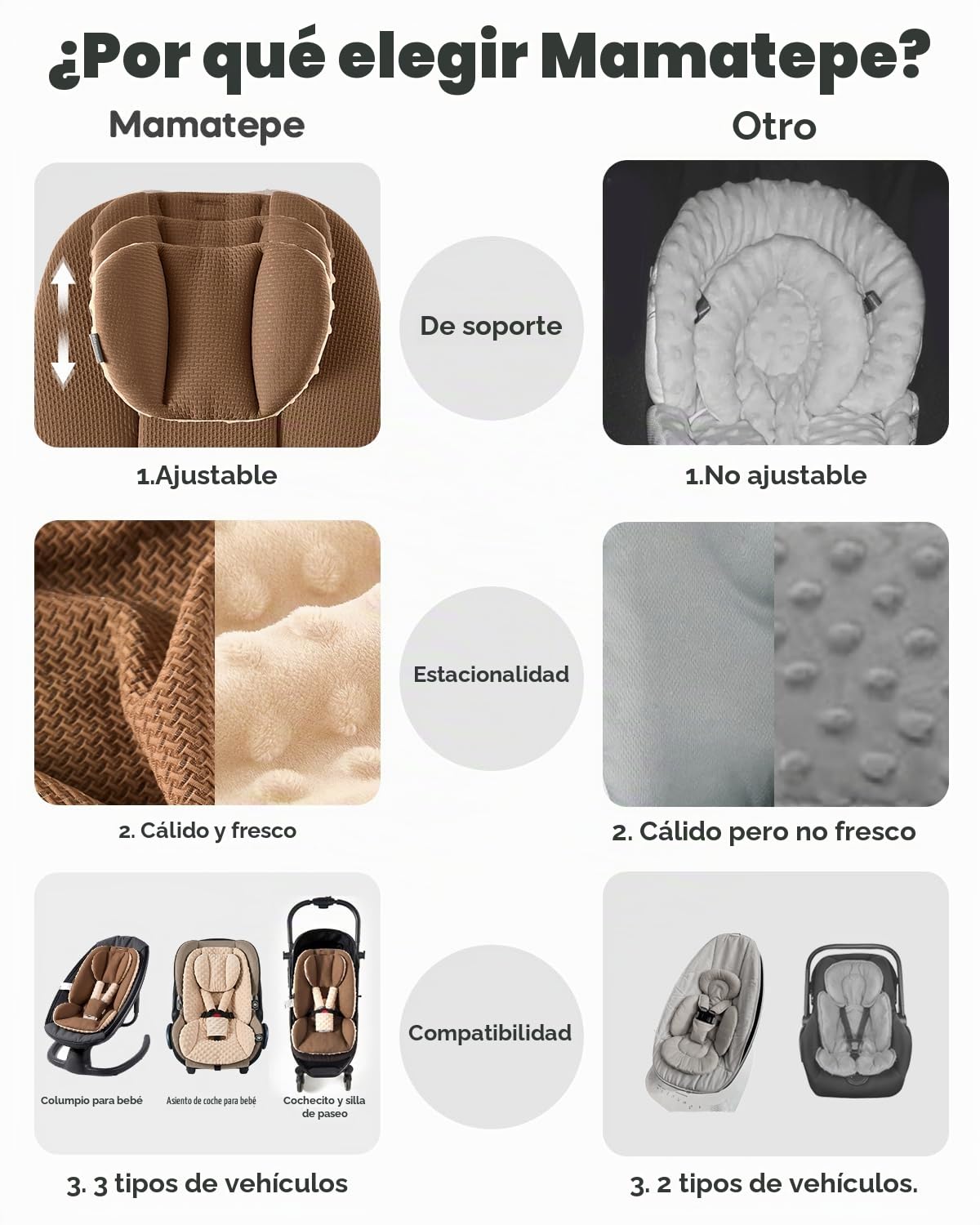 ALMOHADA PARA CINTURÓN DE AUTO MAMATEPE REVERSIBLE MARRÓN PARA BEBÉ RECIÉN NACIDO - 5