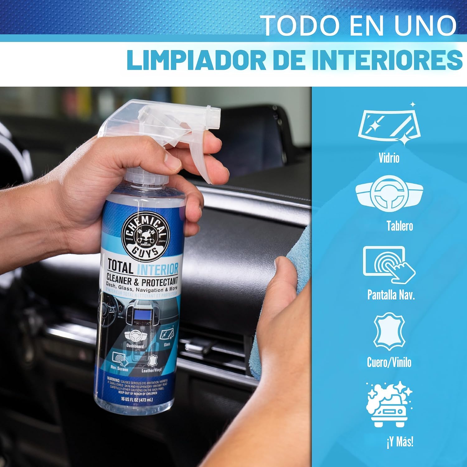 LIMPIADOR DE INTERIORES CHEMICAL GUYS TOTAL INTERIOR CLEANER Y PROTECTANT 32 OZ - 3