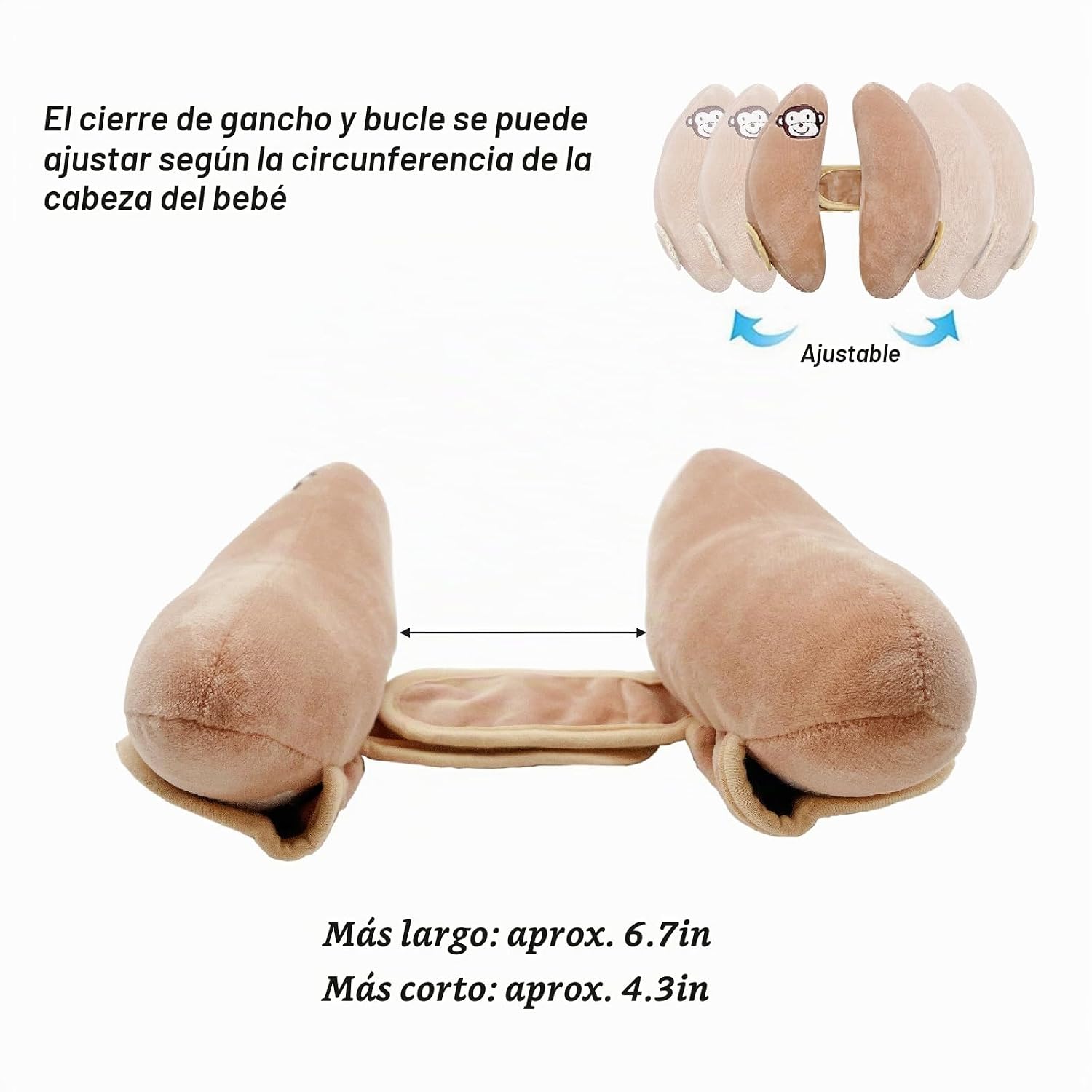 ALMOHADA DE VIAJE PARA BEBÉ STOHUA SOPORTE AJUSTABLE PARA CABEZA Y CUELLO GRIS - 2