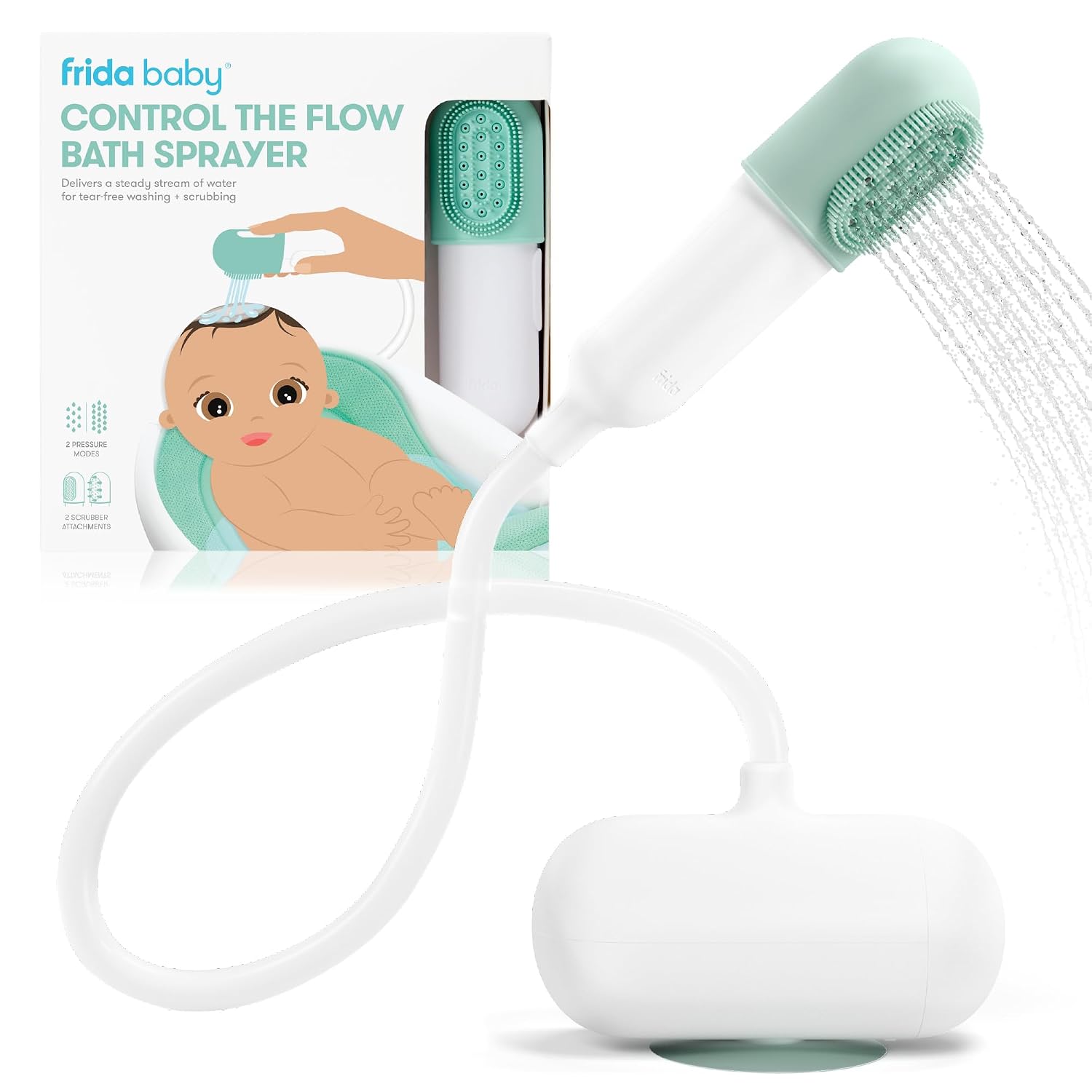 FLOTADOR PARA BAÑO FRIDA BABY CONTROL THE FLOW CON MANGUERA Y ACCESORIOS - 1