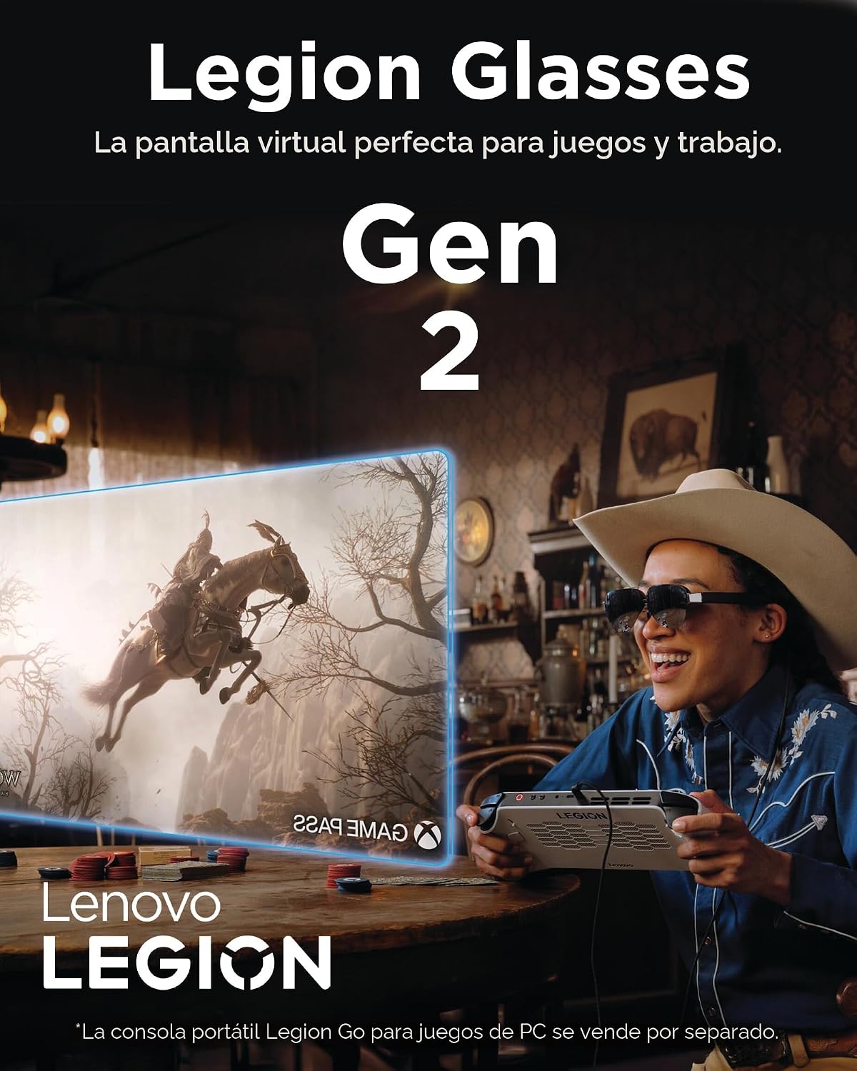 LENTES LENOVO LEGION GLASSES GEN 2 MICRO-OLED PARA GAMING - 2