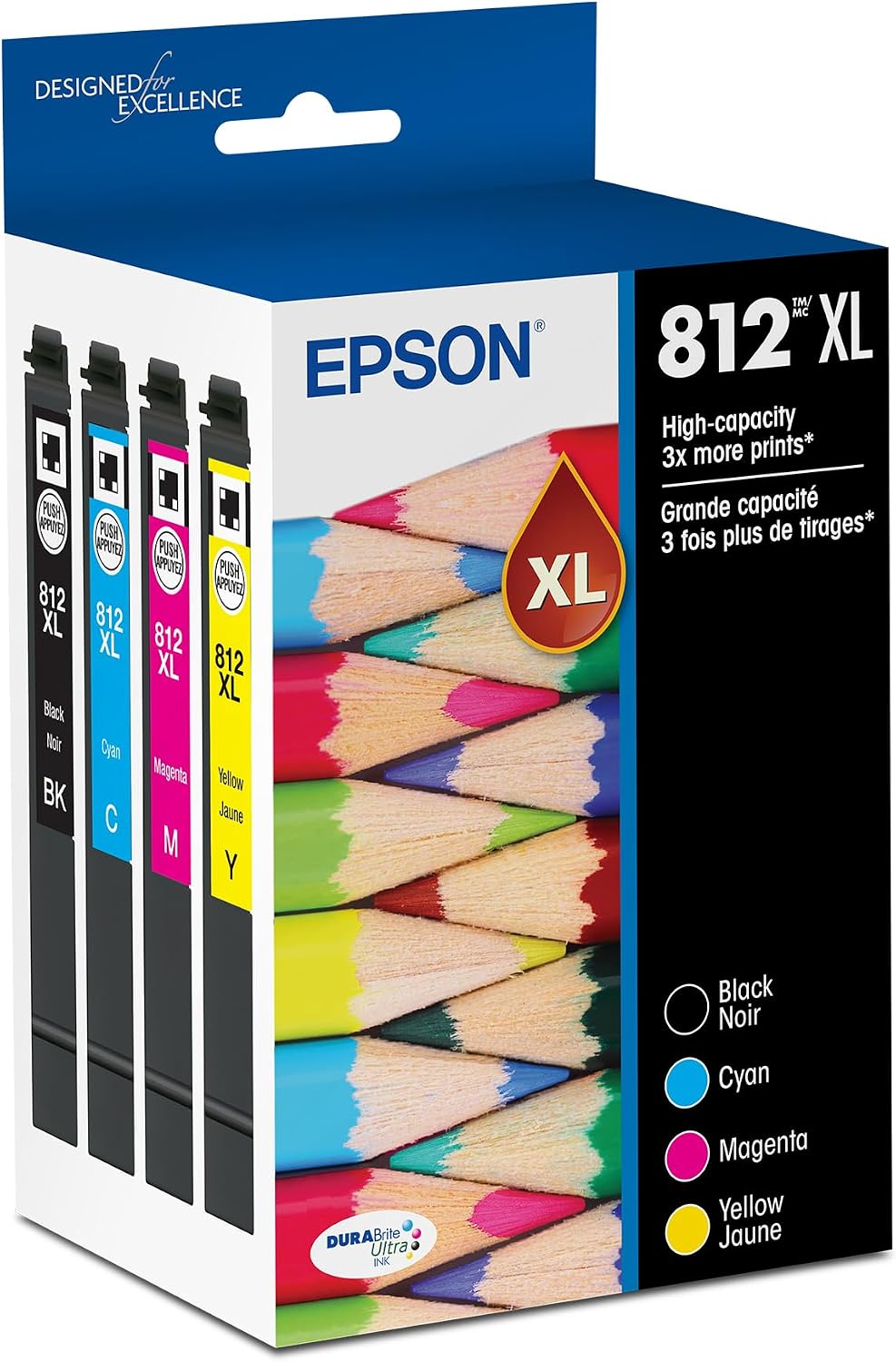 TINTA EPSON 812XL PACK 4 CARTUCHOS ALTA CAPACIDAD T812XL-XCS - 1
