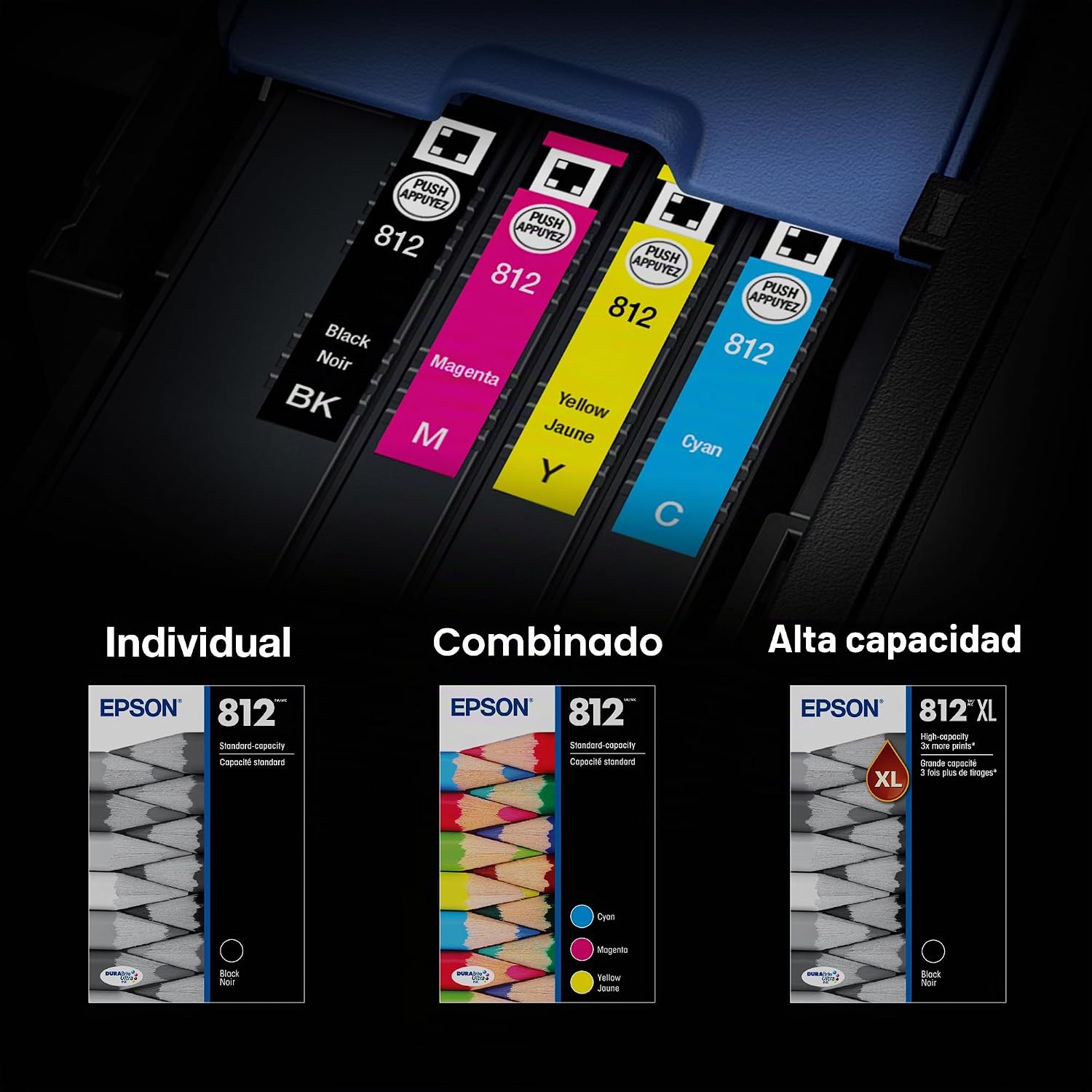 TINTA EPSON 812XL PACK 4 CARTUCHOS ALTA CAPACIDAD T812XL-XCS - 5