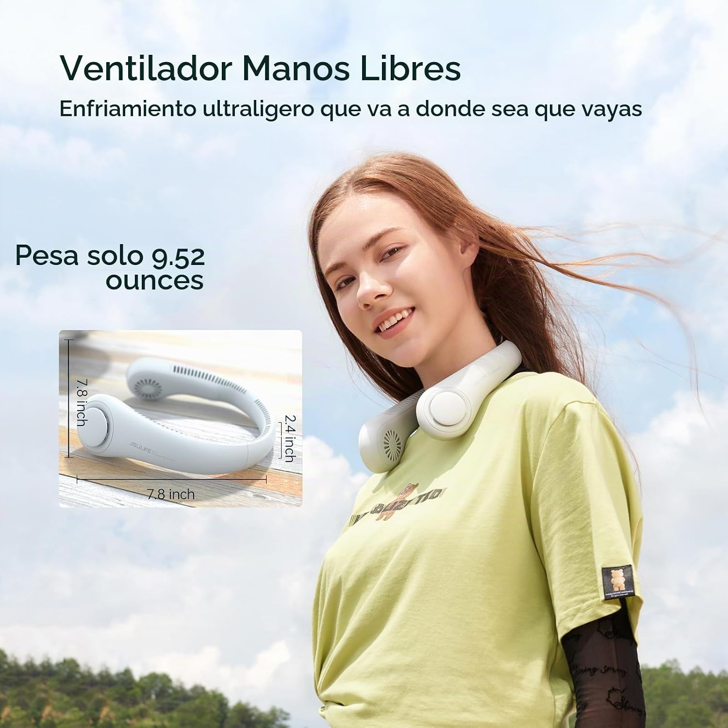 VENTILADOR PORTÁTIL JISULIFE NECK FAN RECARGABLE - 2