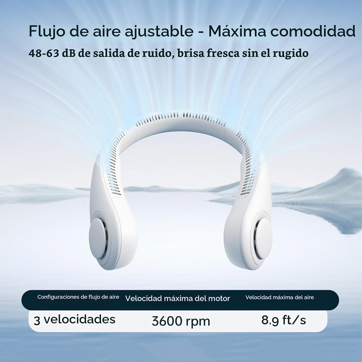 VENTILADOR PORTÁTIL JISULIFE NECK FAN RECARGABLE - 3