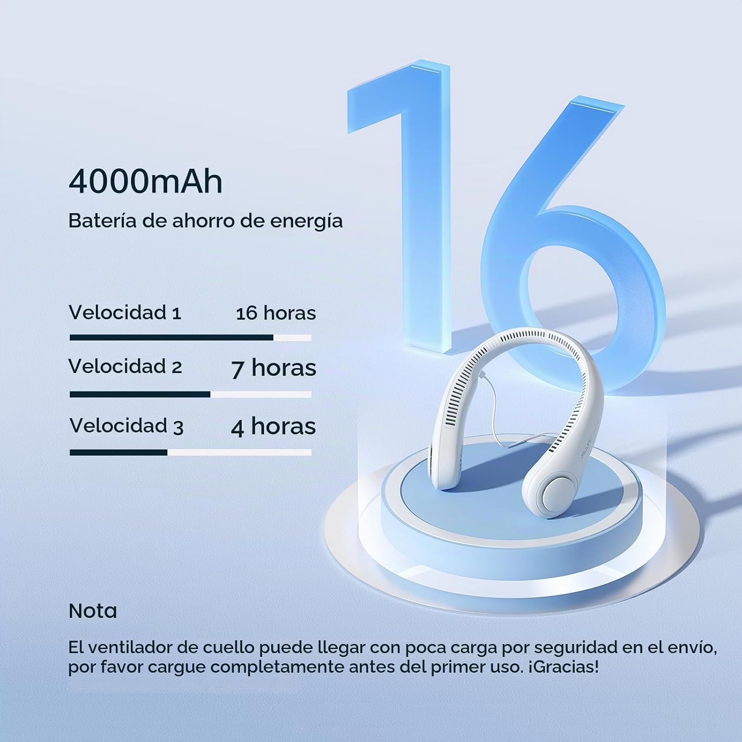 VENTILADOR PORTÁTIL JISULIFE NECK FAN RECARGABLE - 5