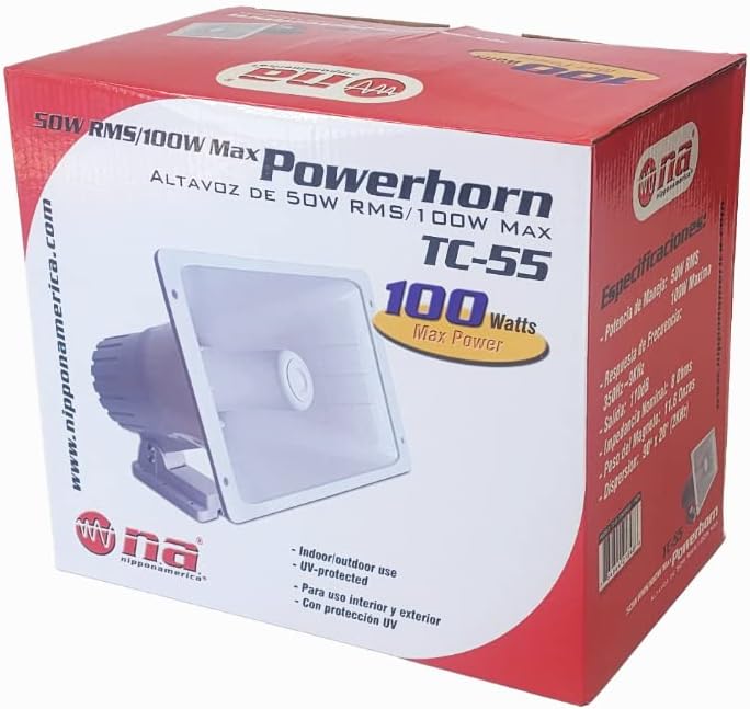 PARLANTE NIPPON AMERICA POWER HORN BLANCO 8 OHM 100W TC-55 - 2