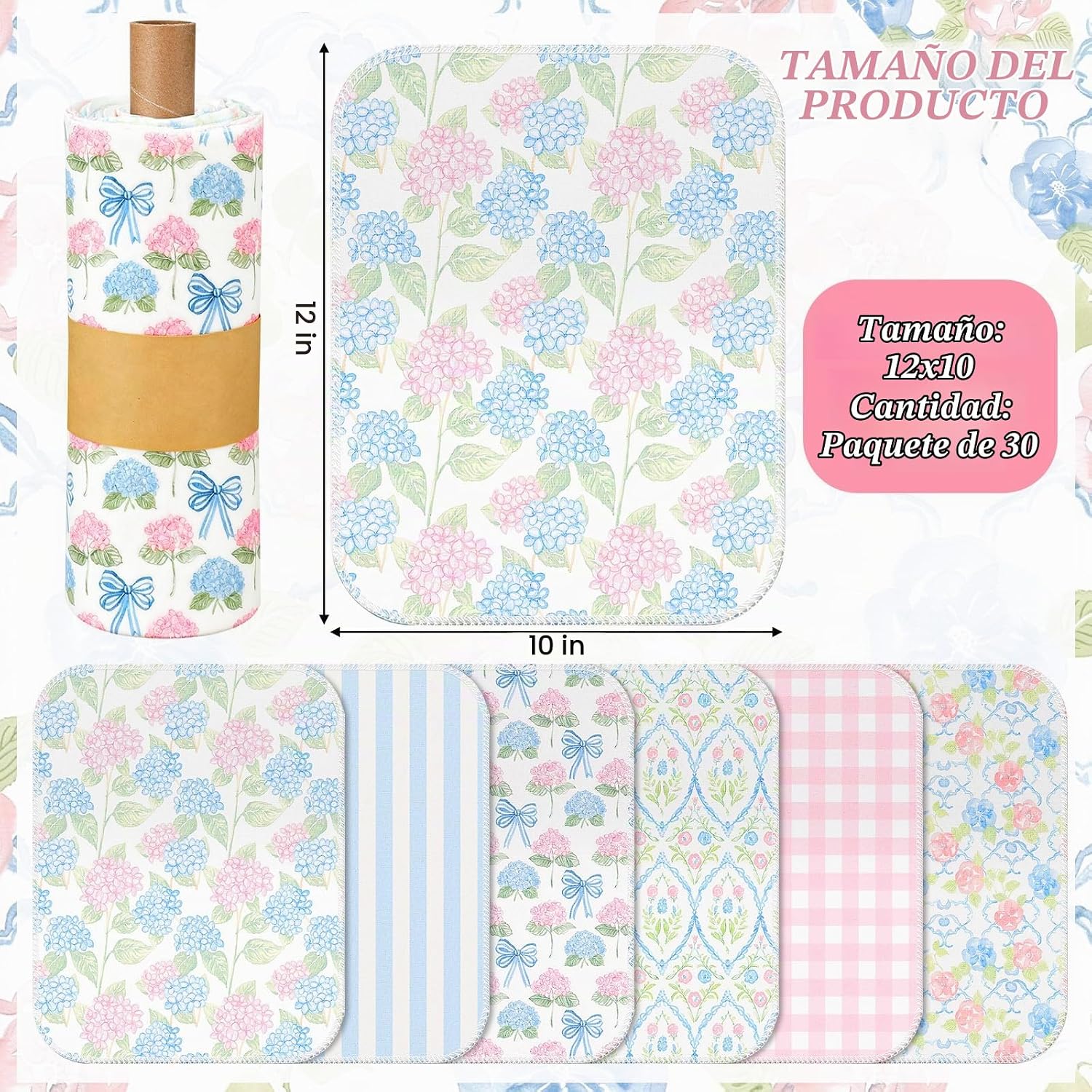 PAÑOS DE COCINA NOVEREAD ALGODÓN 36 PIEZAS COLORES PASTEL - 2