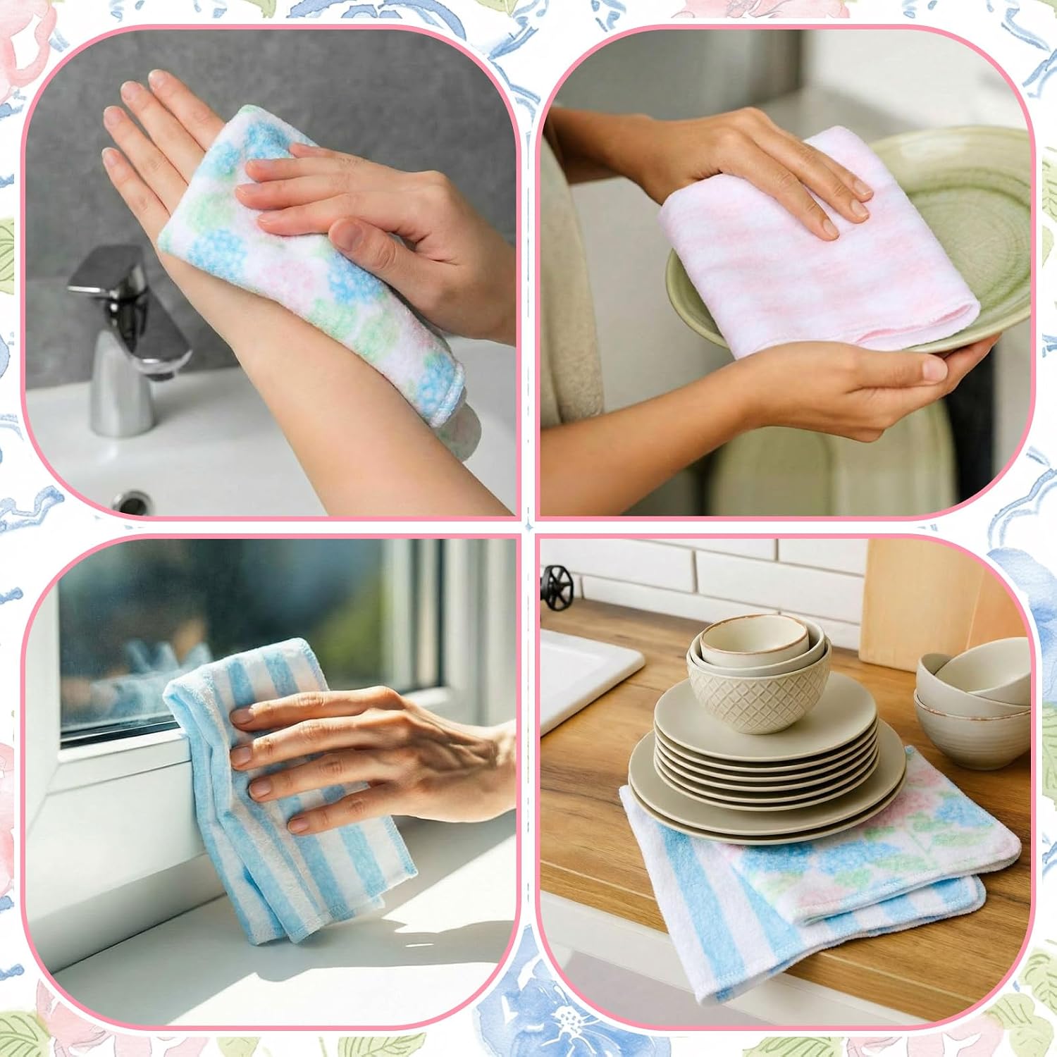PAÑOS DE COCINA NOVEREAD ALGODÓN 36 PIEZAS COLORES PASTEL - 4