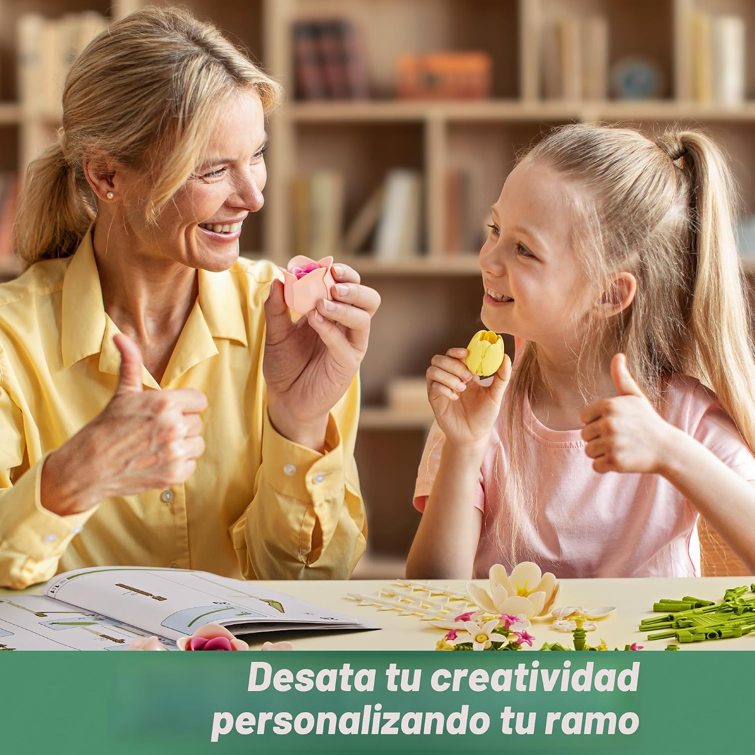 SET DE CONSTRUCCIÓN FLORES TULIPANES Y ROSAS COMPATIBLE CON LEGO - 2