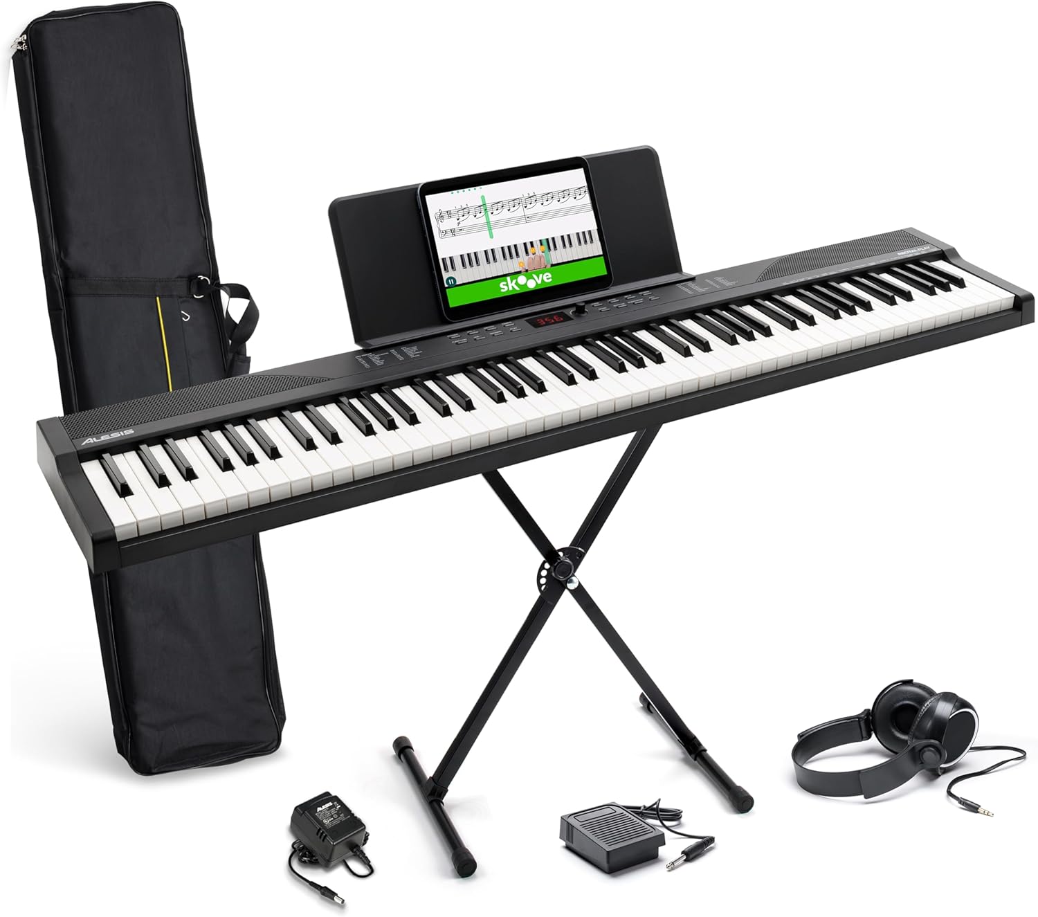 TECLADO ALESIS RECITAL PLAY 88 TECLAS CON ACCESORIOS - 1