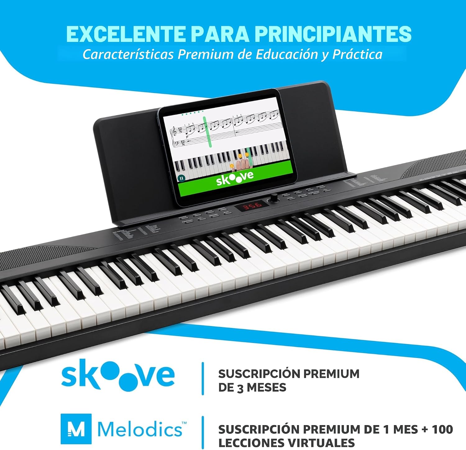 TECLADO ALESIS RECITAL PLAY 88 TECLAS CON ACCESORIOS - 3