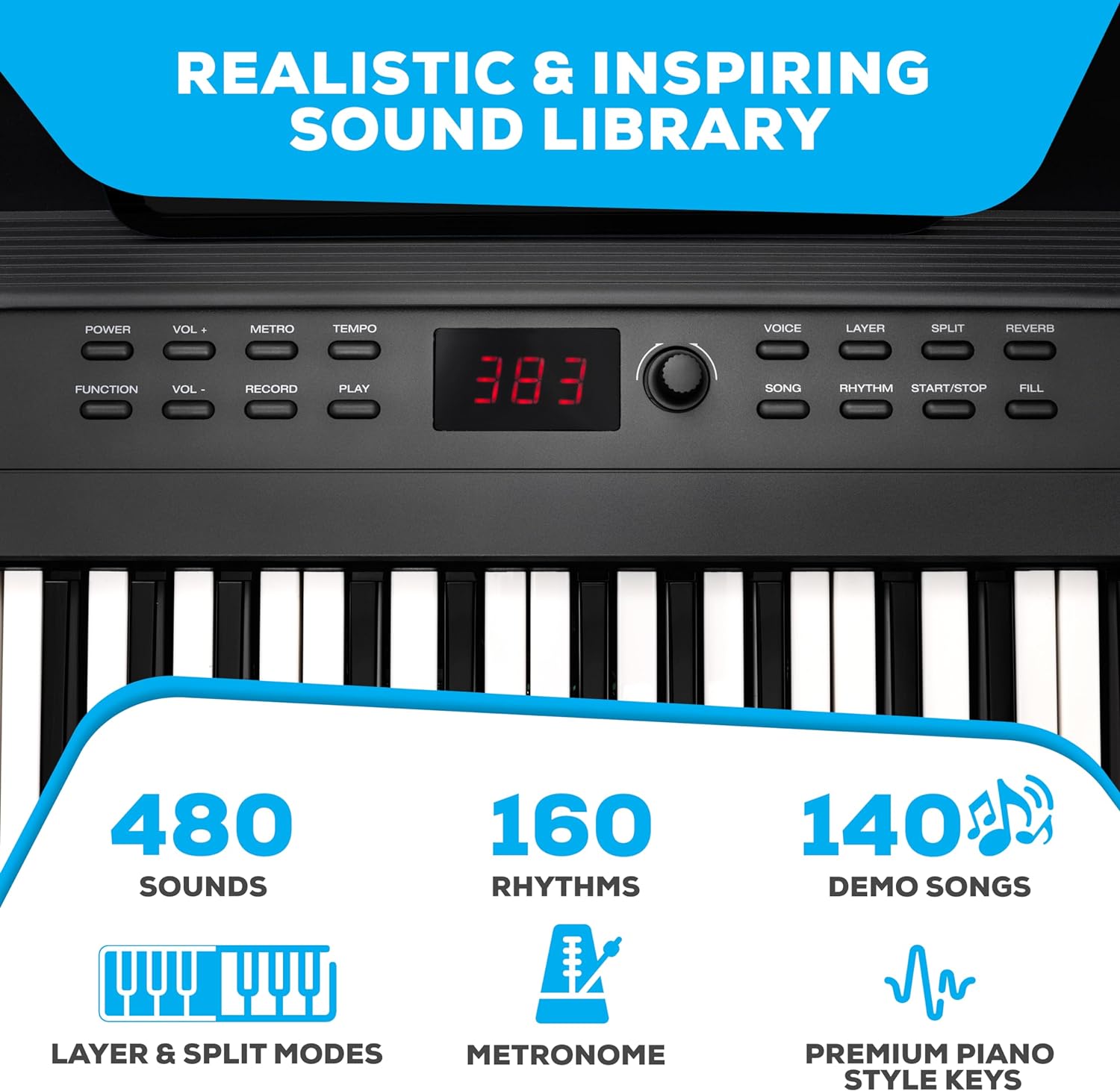 TECLADO ALESIS RECITAL PLAY 88 TECLAS CON ACCESORIOS - 4