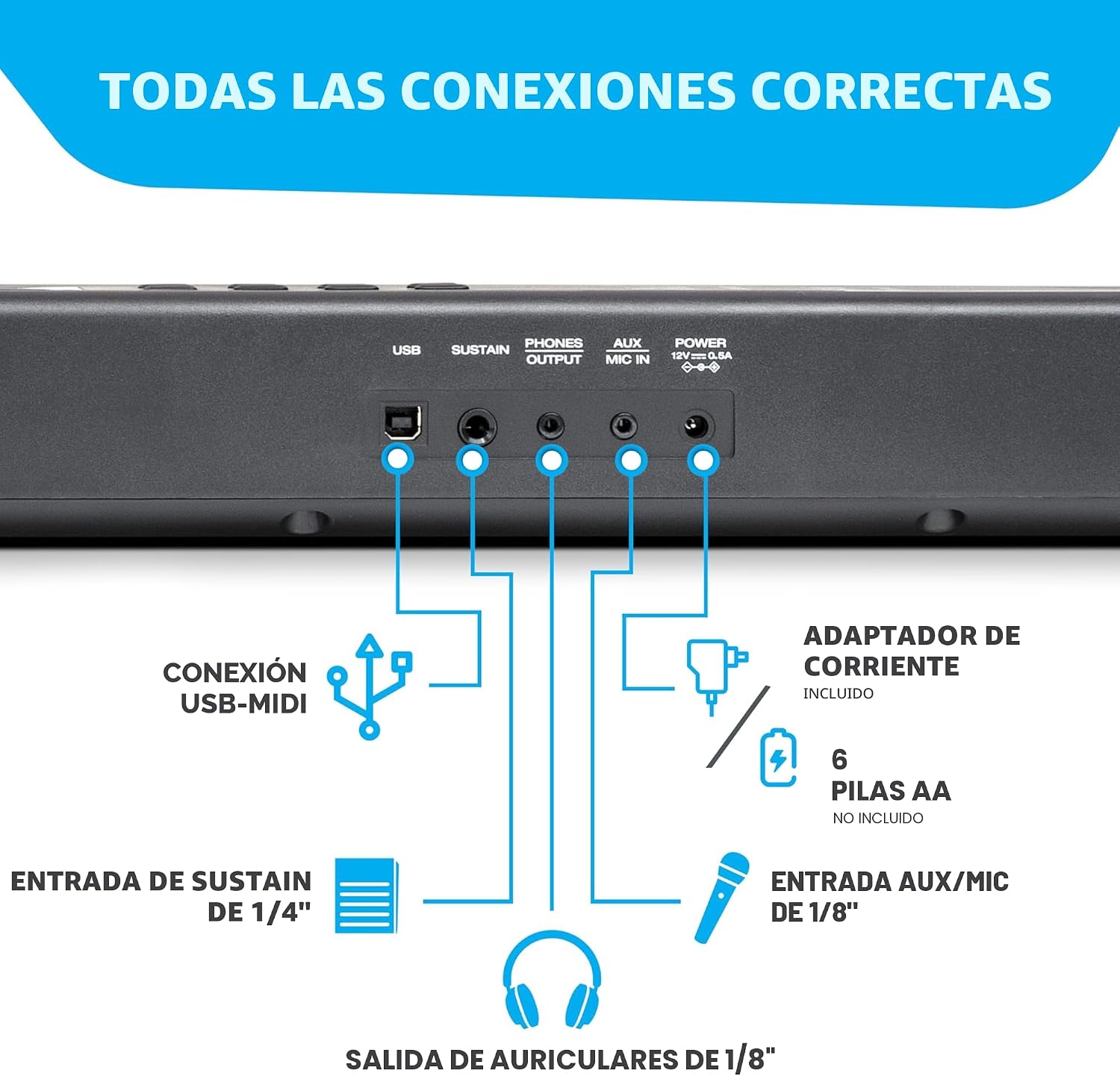 TECLADO ALESIS RECITAL PLAY 88 TECLAS CON ACCESORIOS - 5