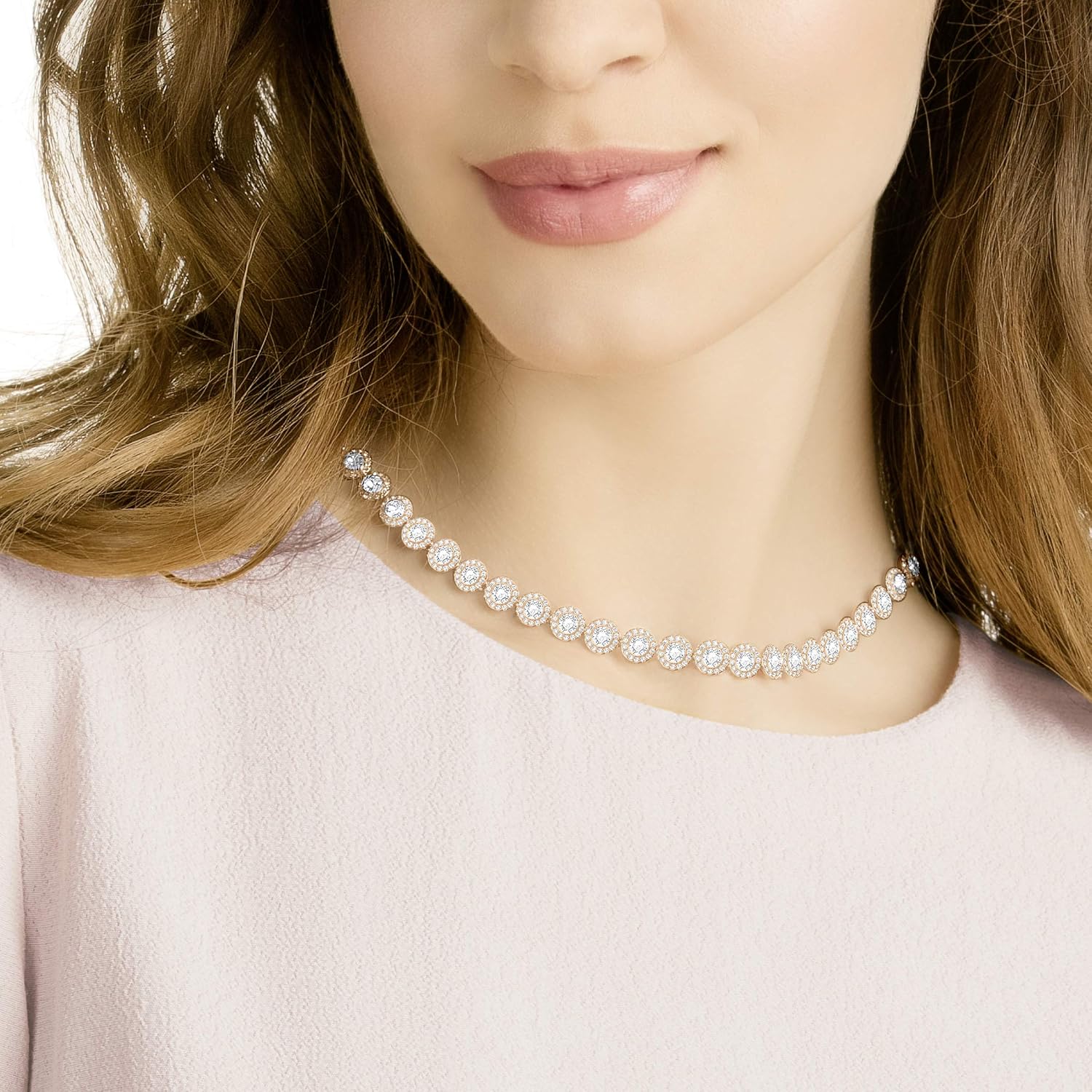 COLLAR SWAROVSKI UNA ANGELIC ALL-AROUND CRYSTAL ORO ROSA - 2