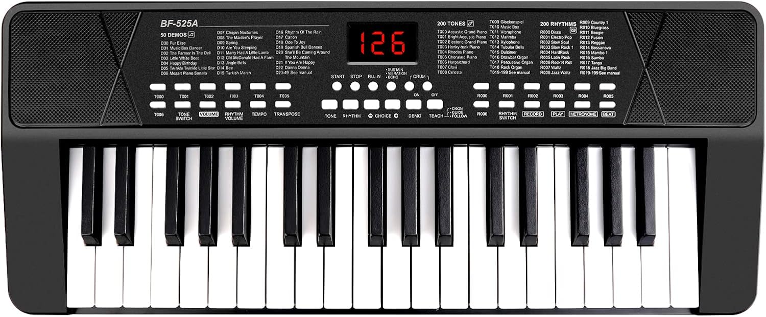 TECLADO PIANO 37 TECLAS PARA NIÑOS CON MICRÓFONO Y PANTALLA LED - 1