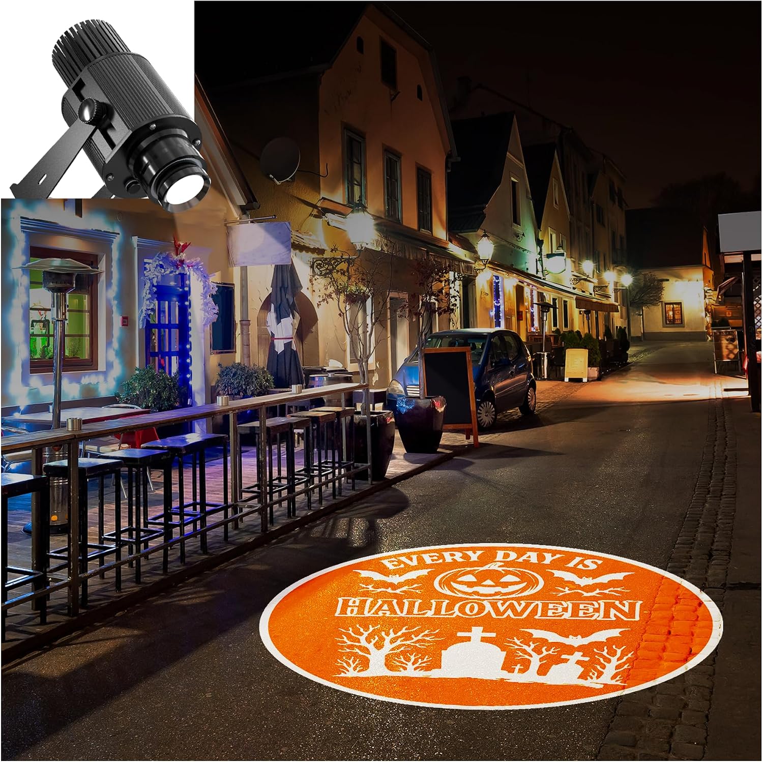 PROYECTOR GOBO LED 80W YYD PARA LOGO PERSONALIZADO IP67 WATERPROOF - 1