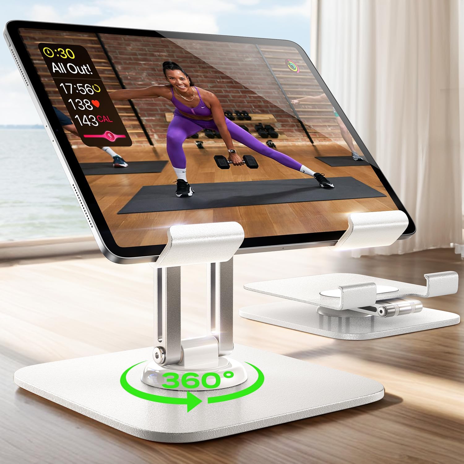 SOPORTE PARA IPAD LISEN AJUSTABLE DE ESCRITORIO BLANCO - 1