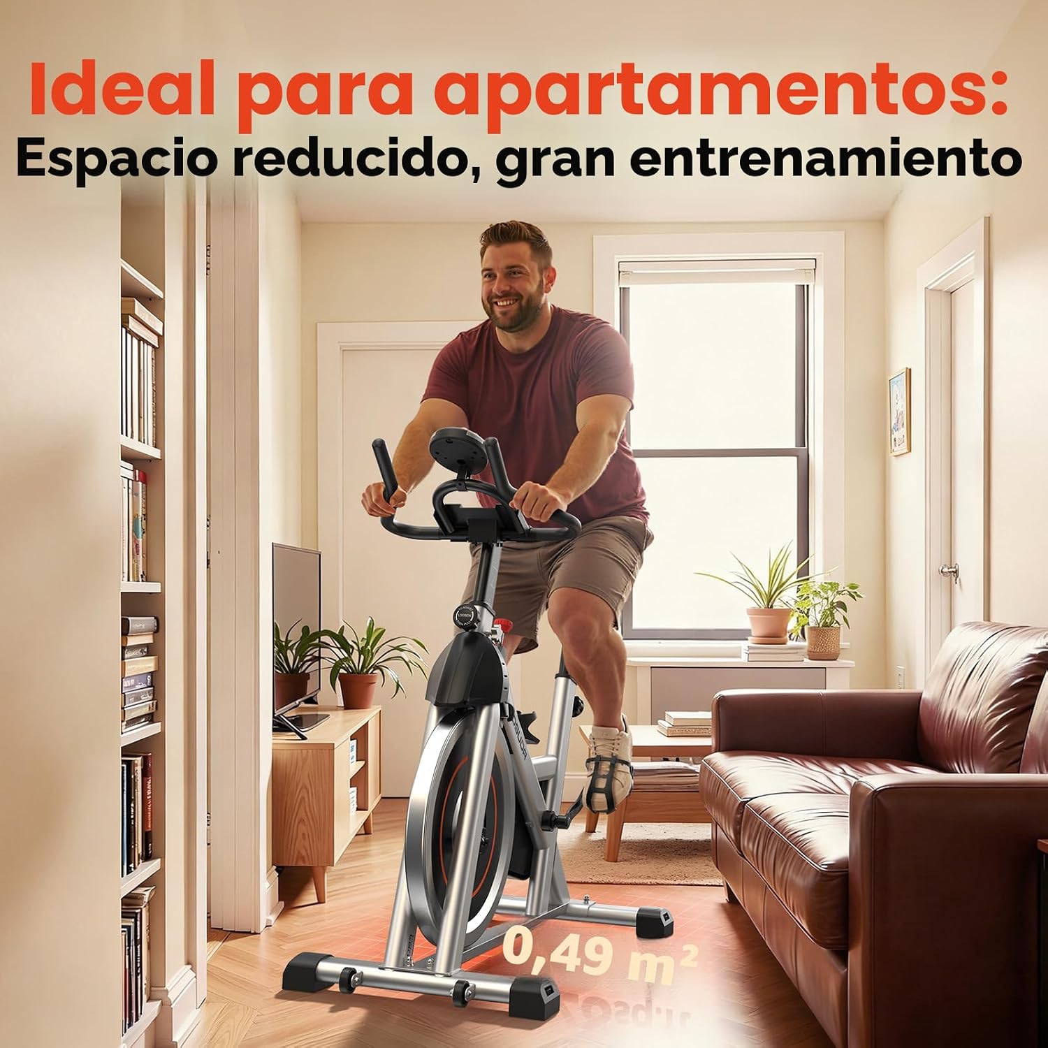 BICICLETA ESTÁTICA YOSUDA 002 CON FRICCIÓN Y CONECTIVIDAD APP - 5