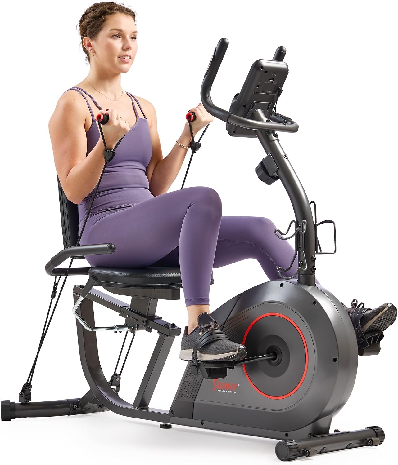 BICICLETA ESTÁTICA RECUMBENTE SUNNY HEALTH Y FITNESS SMART CON ASIENTO ANCHO ACOLCHADO - 1