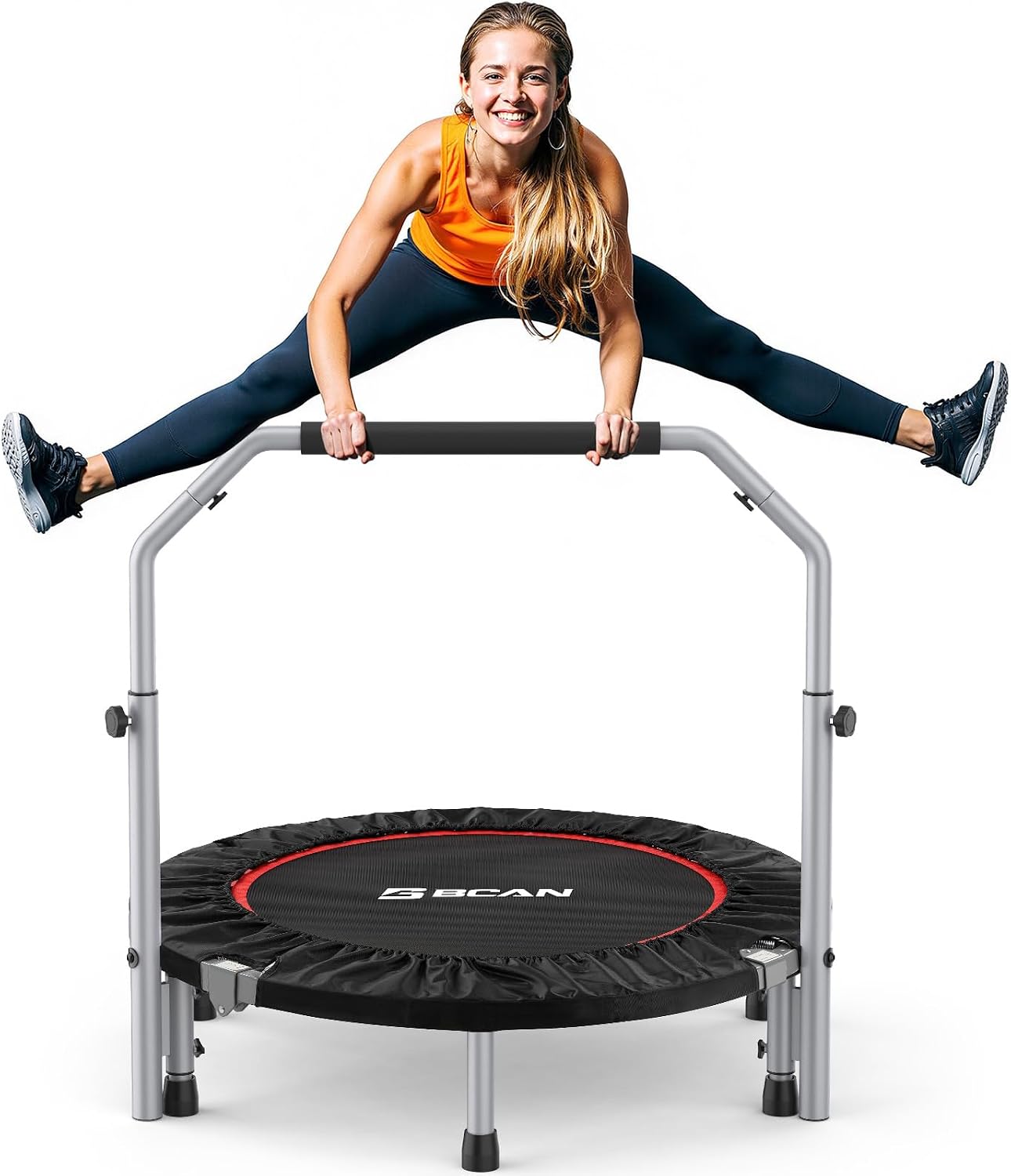 TRAMPOLÍN MINI REBOTADOR BCAN SP2 PLEGABLE 40/48 PULGADAS CON MANIJA AJUSTABLE - 1