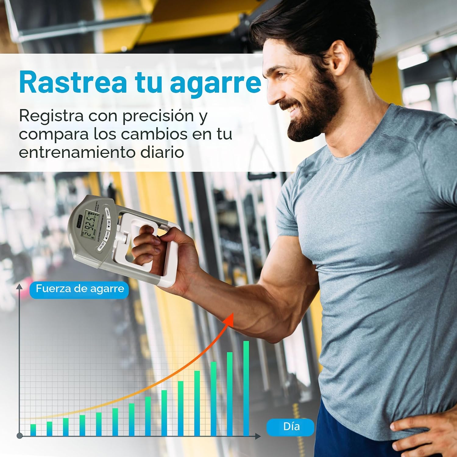 DINAMÓMETRO DE MANO HANDEFUL GRIP STRENGTH TESTER 90 KG - 3