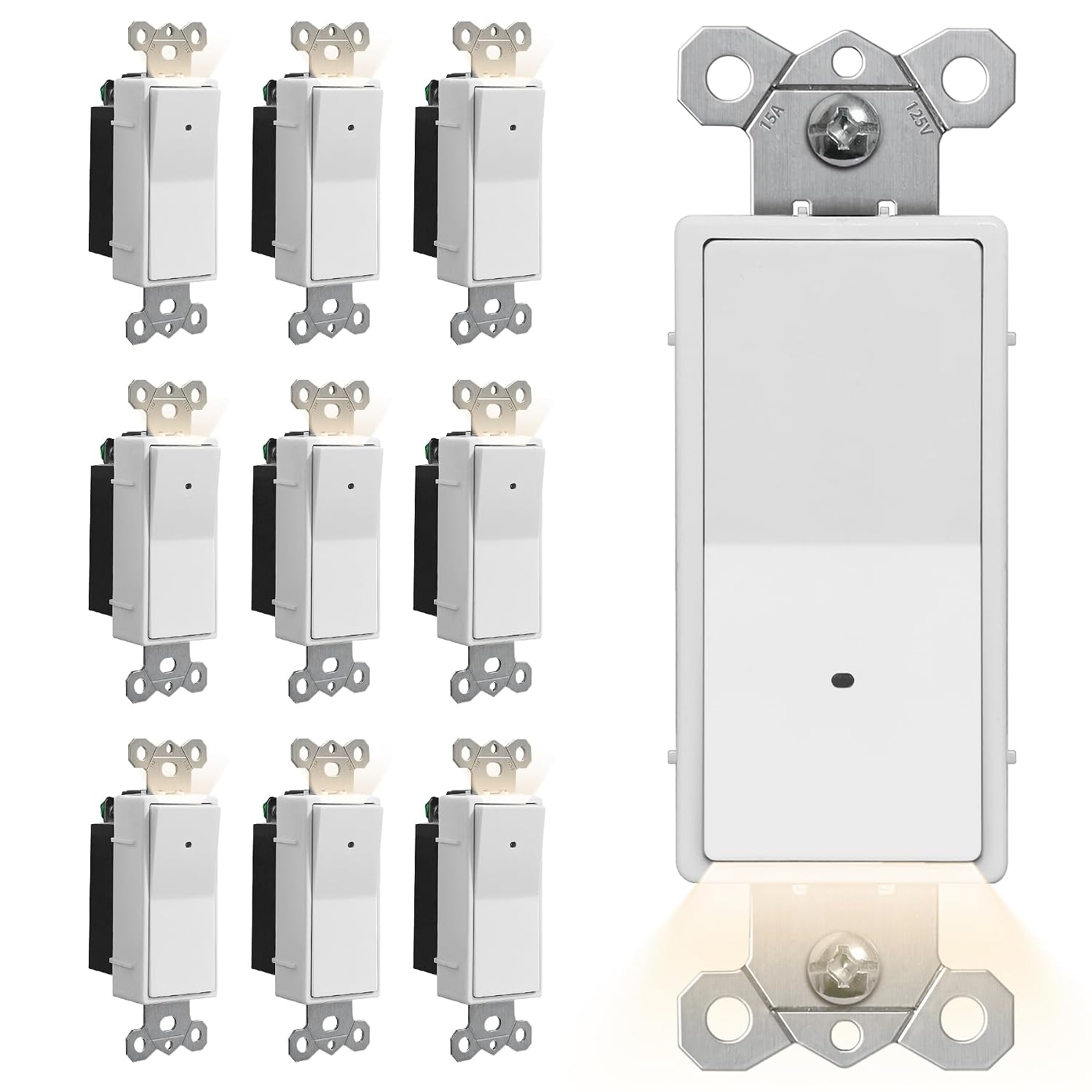 INTERRUPTOR DE LUZ CON SENSOR CREPUSCULAR CML HARDWARE PAQUETE DE 10 UNIDADES - 1